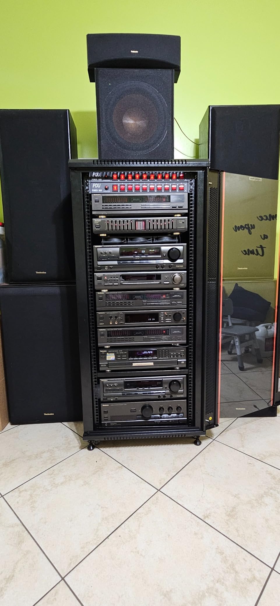 18U Wall Mount Server Rack Cabinet for Home Lab, Office IT and AV Network Installations, 24-Inch Deep 19-Inch Locking Rack with Fan, PDU and Shelves customer photo 2