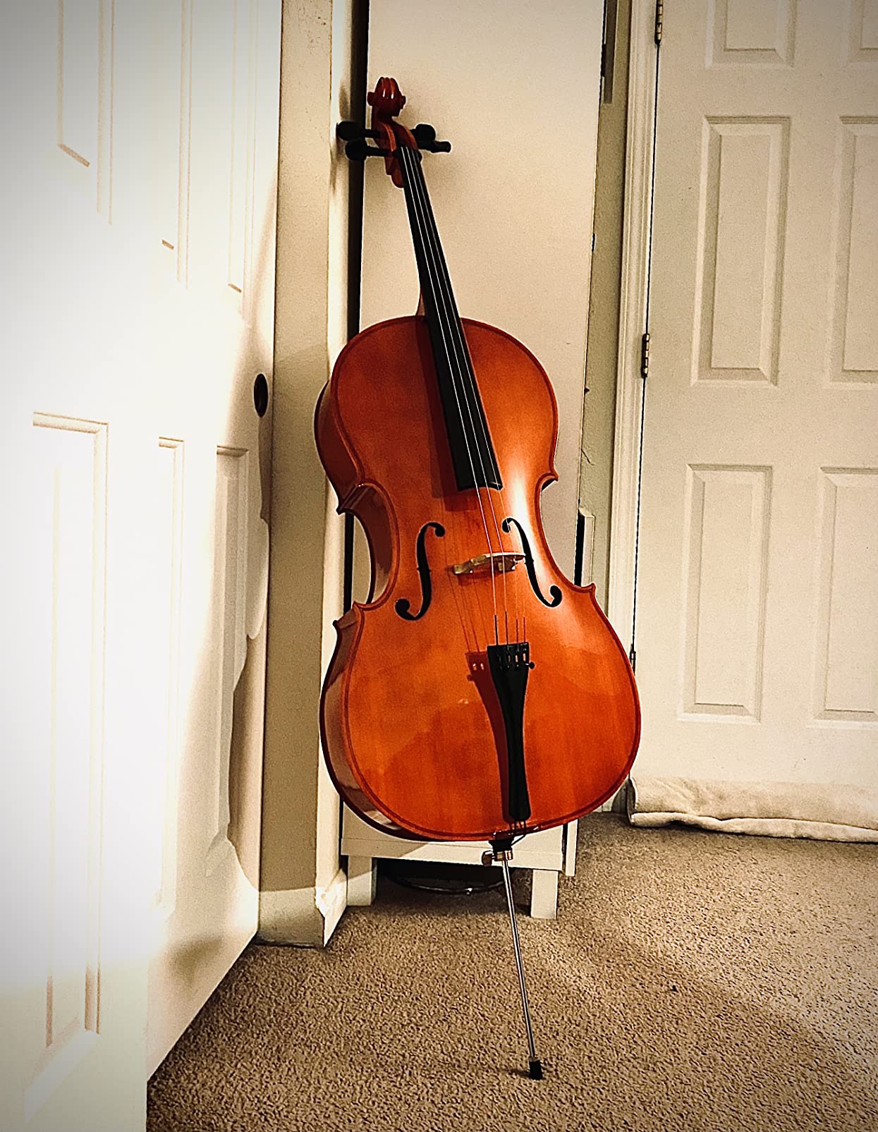 Cecilio 4/4 Full Size Cello with Hard & Soft Case, Stand, Bow, Rosin, Bridge and Extra Set of Strings, CCO-100 customer photo 1