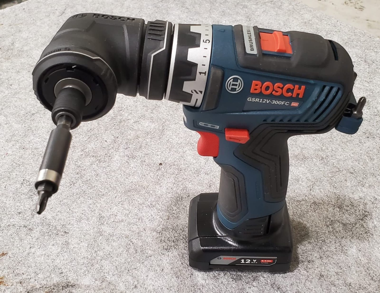 Bosch GSR12V-300FCB22 12V Max Drill/Driver with 5-In-1 FlexiClick System with (2) 2.0 Ah Batteries customer photo 1