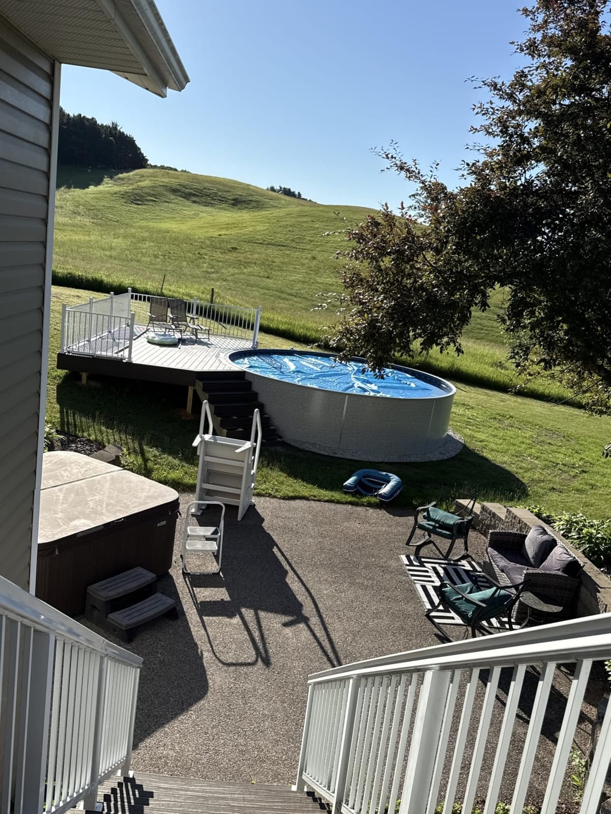 Doheny's Clear-Tek Micro Bubble Solar Pool Cover for Above Ground Swimming Pools | Increase Solar Energy Absorption, Retain Heat, Reduce Evaporation, Reduce Heat Loss & Save, 24 ft Round Blue 1600 customer photo 2