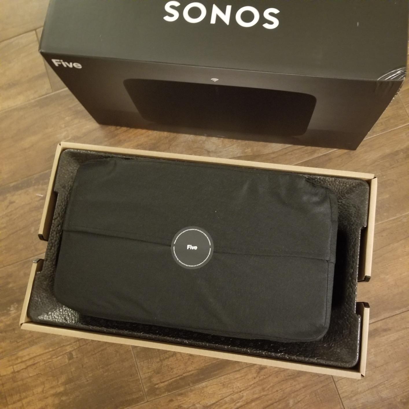 Five - Black - Wireless HiFi Speaker | Smart Orientation Sensing for Stereo or Mono | Use 2 as Home Theater Rears | AirPlay 2 | 3.5mm Line-In for Turntable customer photo 2