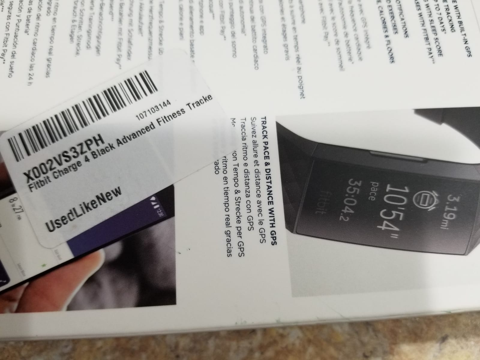 Charge 4 Black Advanced Fitness Tracker customer photo 2