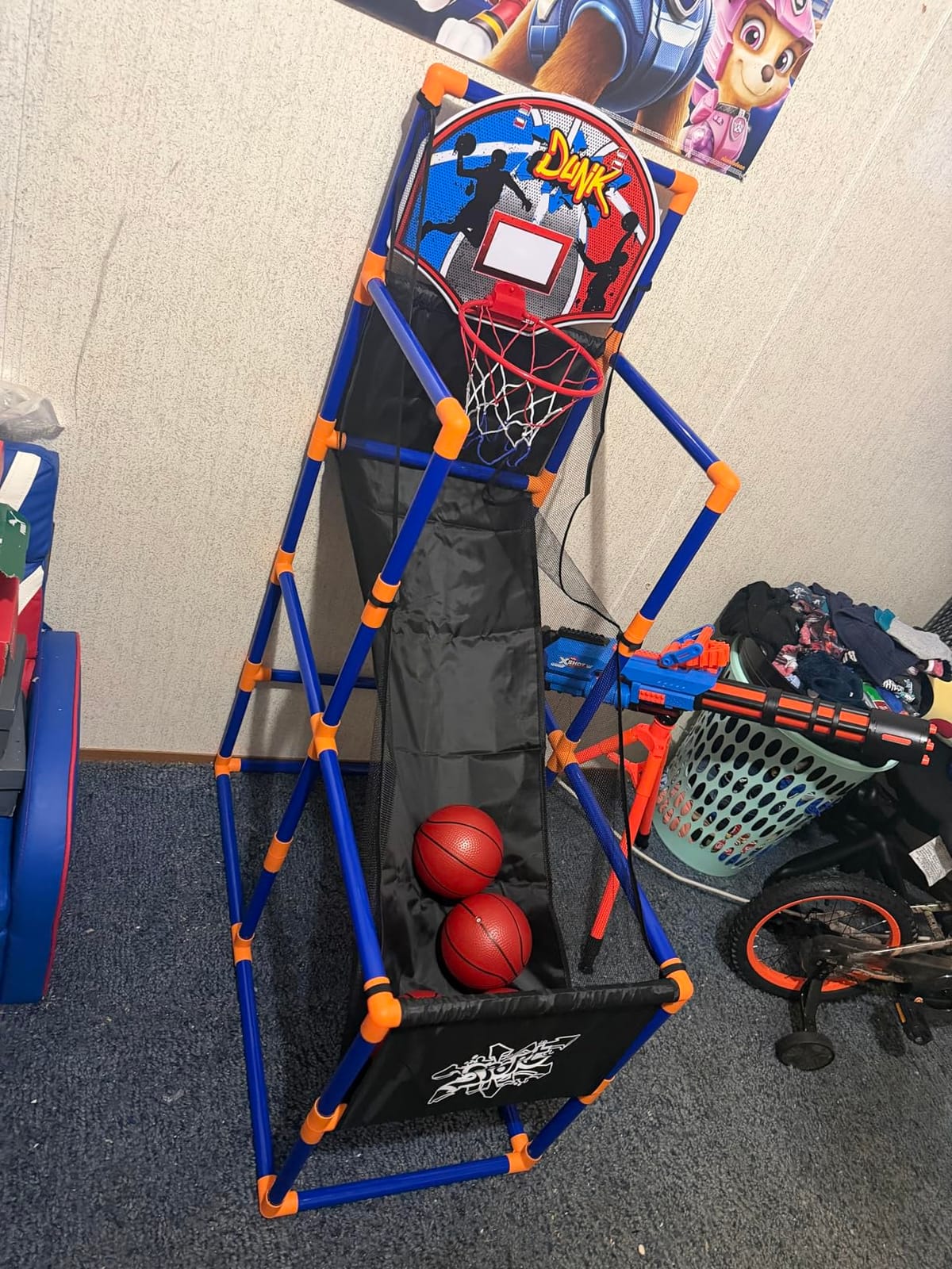 JOYIN Arcade Basketball Game Set with 4 Balls and Hoop for Kids 3+ Years Old Indoor Outdoor Sport Play - Easy Set Up - Air Pump Included - Ideal for Competition customer photo 1