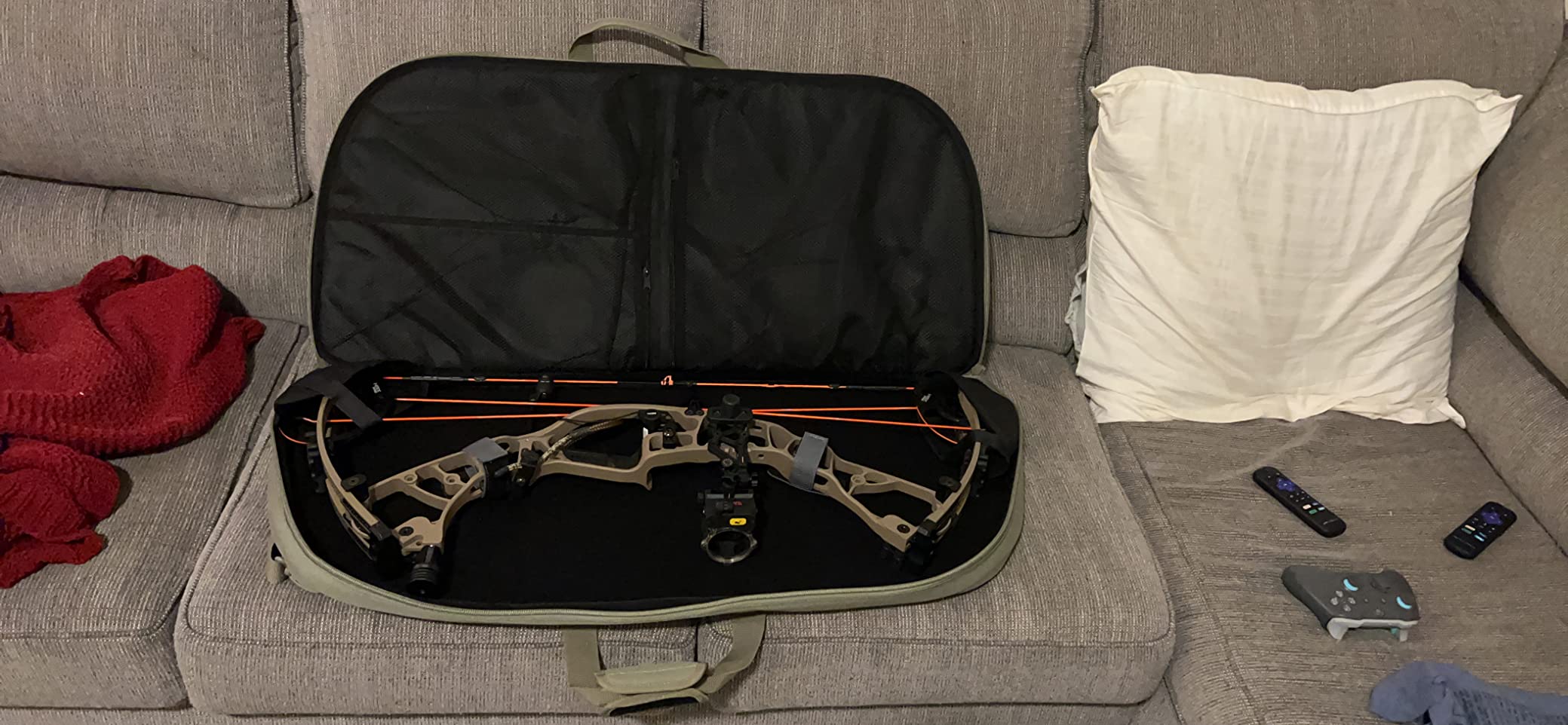 LEGEND Alpha Compound Bow Case - Securely Fits MTM Ultra Compact Arrow Cases - Archery Bow Bag with Back & Shoulder Straps - Includes Cam Protectors, Soft Padding, and Extra Pockets 37