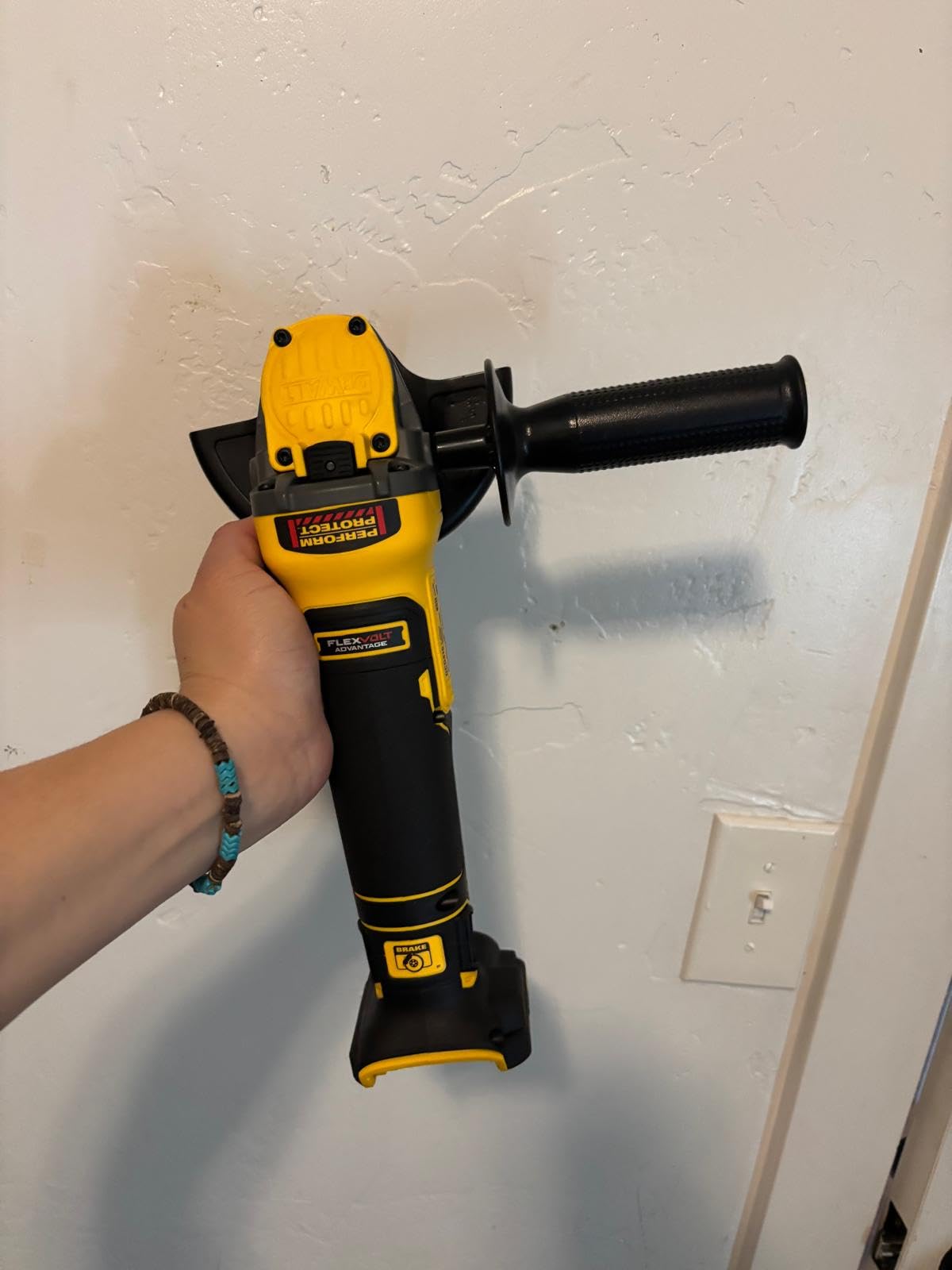 DEWALT FLEXVOLT ADVANTAGE 20V MAX* Angle Grinder, Paddle Switch, 4-1/2-Inch to 5-Inch, Tool Only (DCG416B) customer photo 1