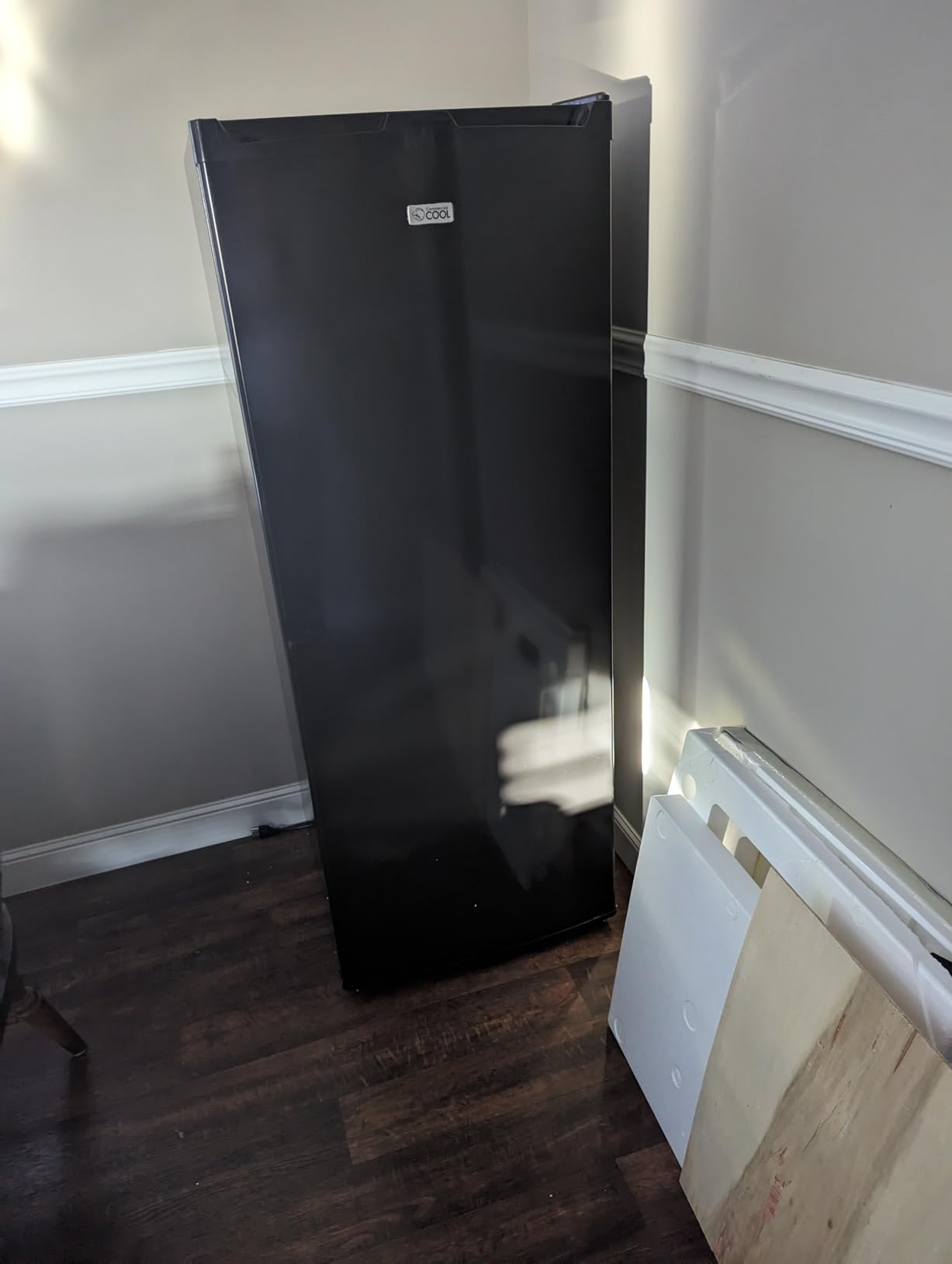 Commercial Cool Upright Freezer, Stand Up Freezer 6 Cu Ft with Reversible Door, Black customer photo 1