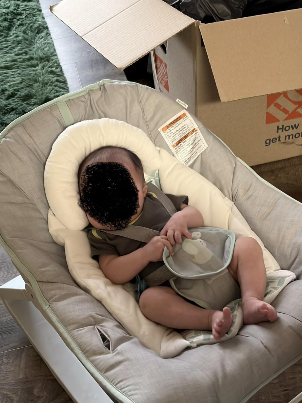 Ingenuity Keep Cozy 3-in-1 Grow with Me Vibrating Baby Bouncer, Seat & Infant to Toddler Rocker, Vibrations & Toy Bar, 0-30 Months Up to 40 lbs (Weaver) customer photo 1