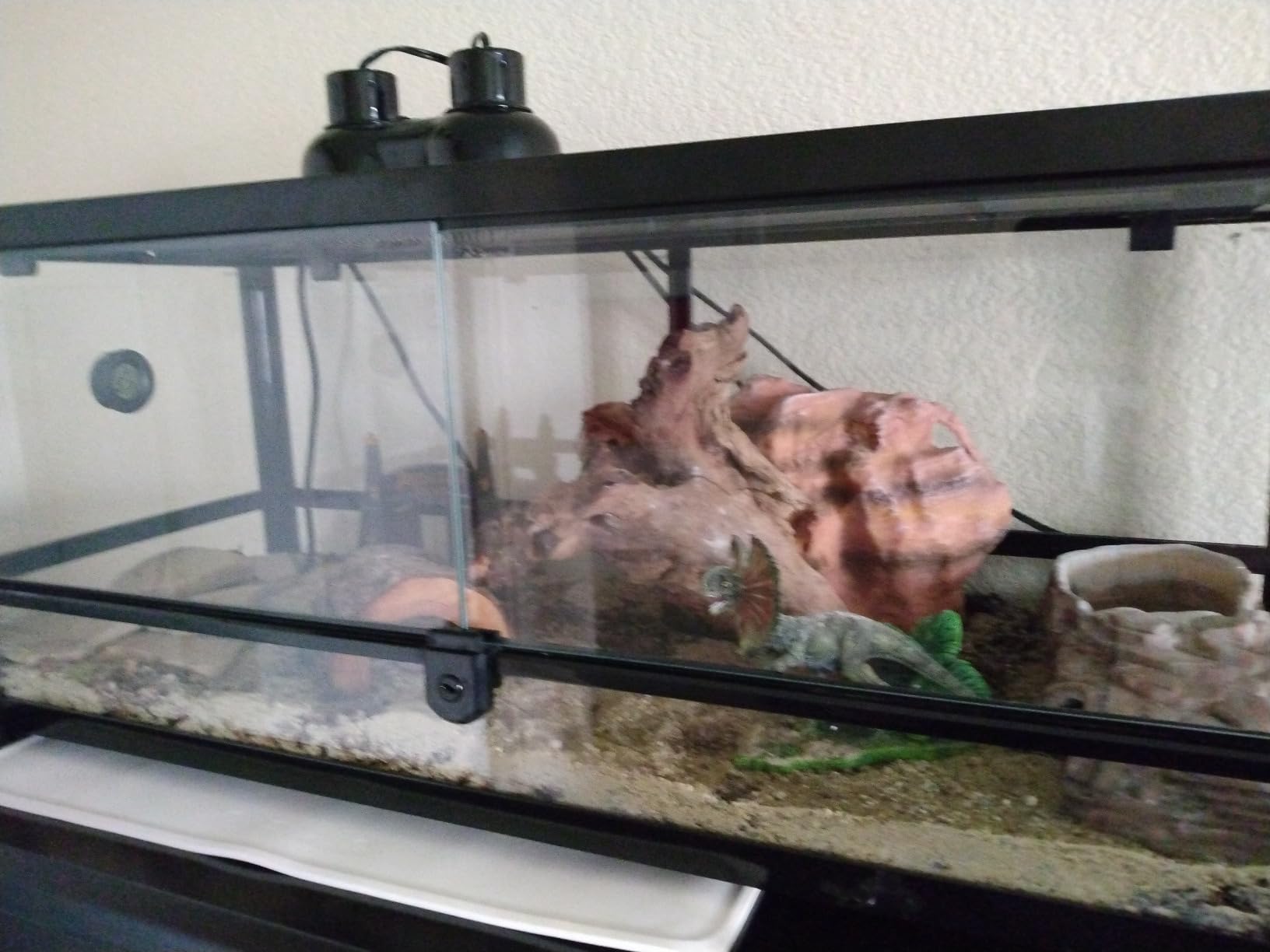 REPTI ZOO Glass Reptile Terrarium 20 Gallon, Front Opening Reptiles Tank 30