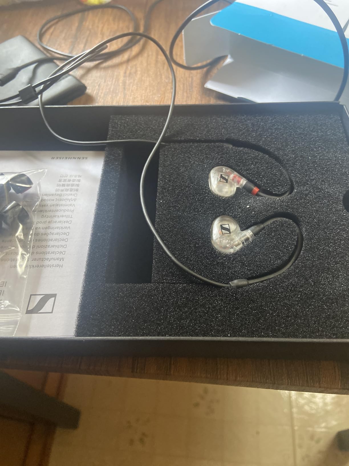 SENNHEISER Professional IE 100 PRO Dynamic In-Ear Monitoring Headphones, Clear | Dynamic transducer with 3.5mm jack cable and ear adapters for monitoring, rehearsal and performance customer photo 2