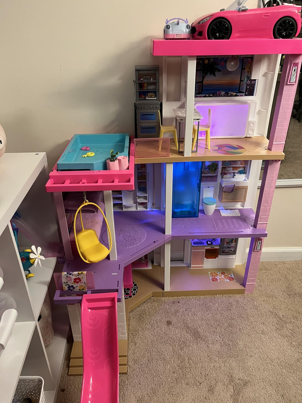 Barbie Dreamhouse Dollhouse Playset | Wheelchair Accessible Elevator, 10 Play Areas with 3 Custom Light Settings, Ages 3+ (Amazon Exclusive) customer photo 1