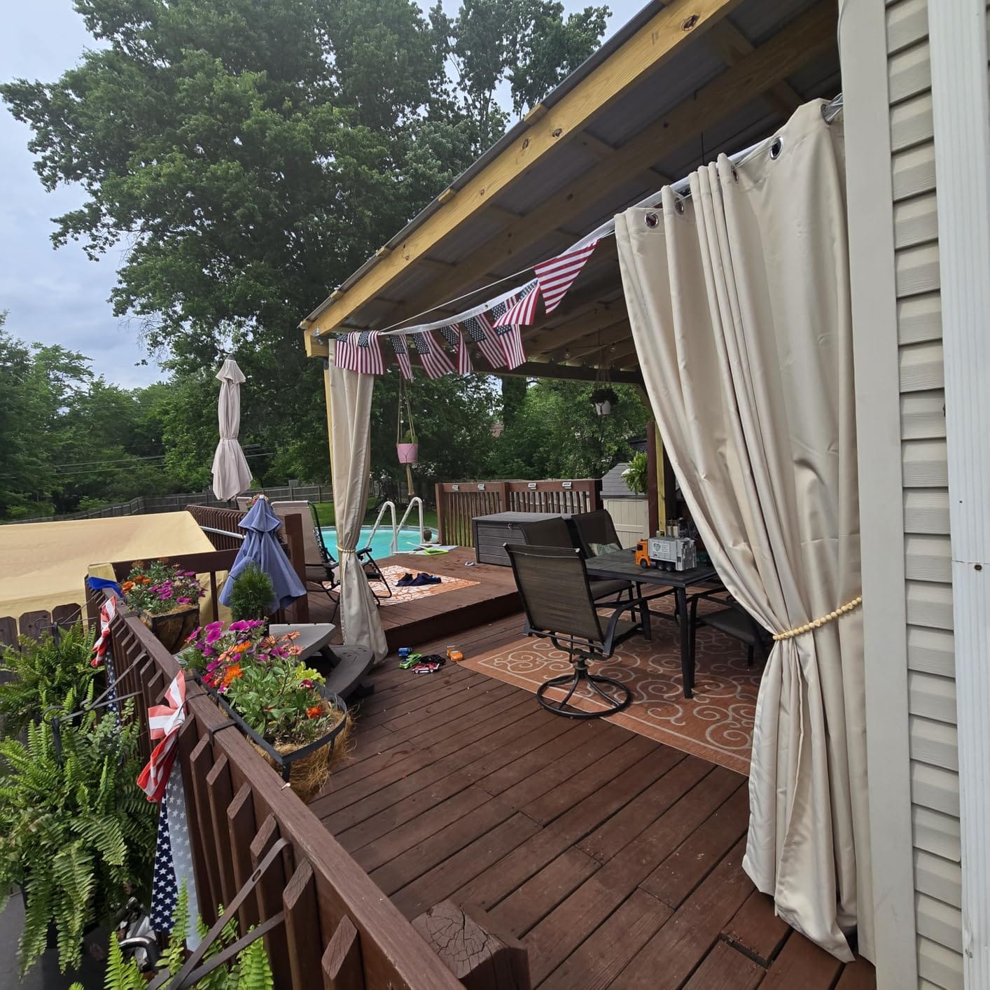 BONZER Waterproof Outdoor Curtains for Patio | Premium Thick Privacy Weatherproof Grommet Outside Curtains for Porch, Pergola, Cabana, 1 Panel, 54W x 84L inch, Cream customer photo 1