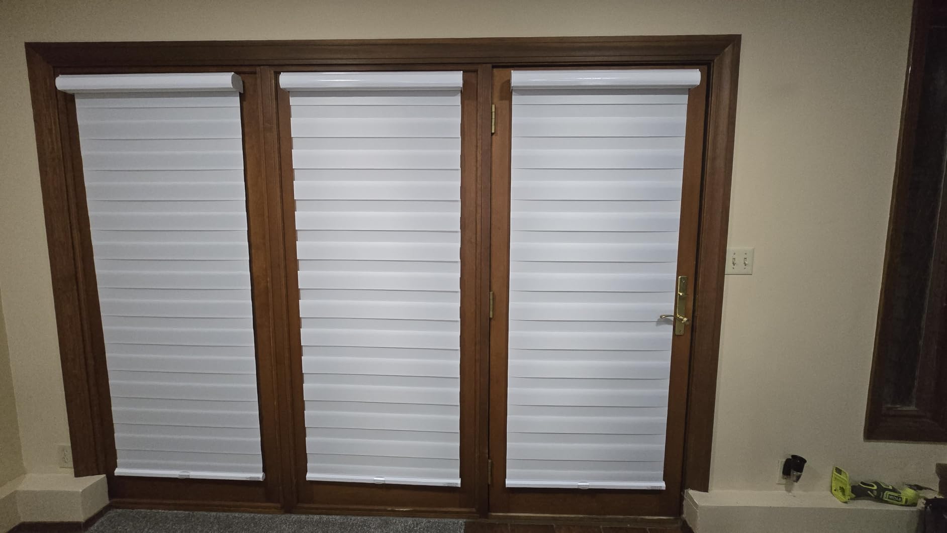 Persilux Cordless Zebra Blinds for Windows Free-Stop Roller Window Shades, 24