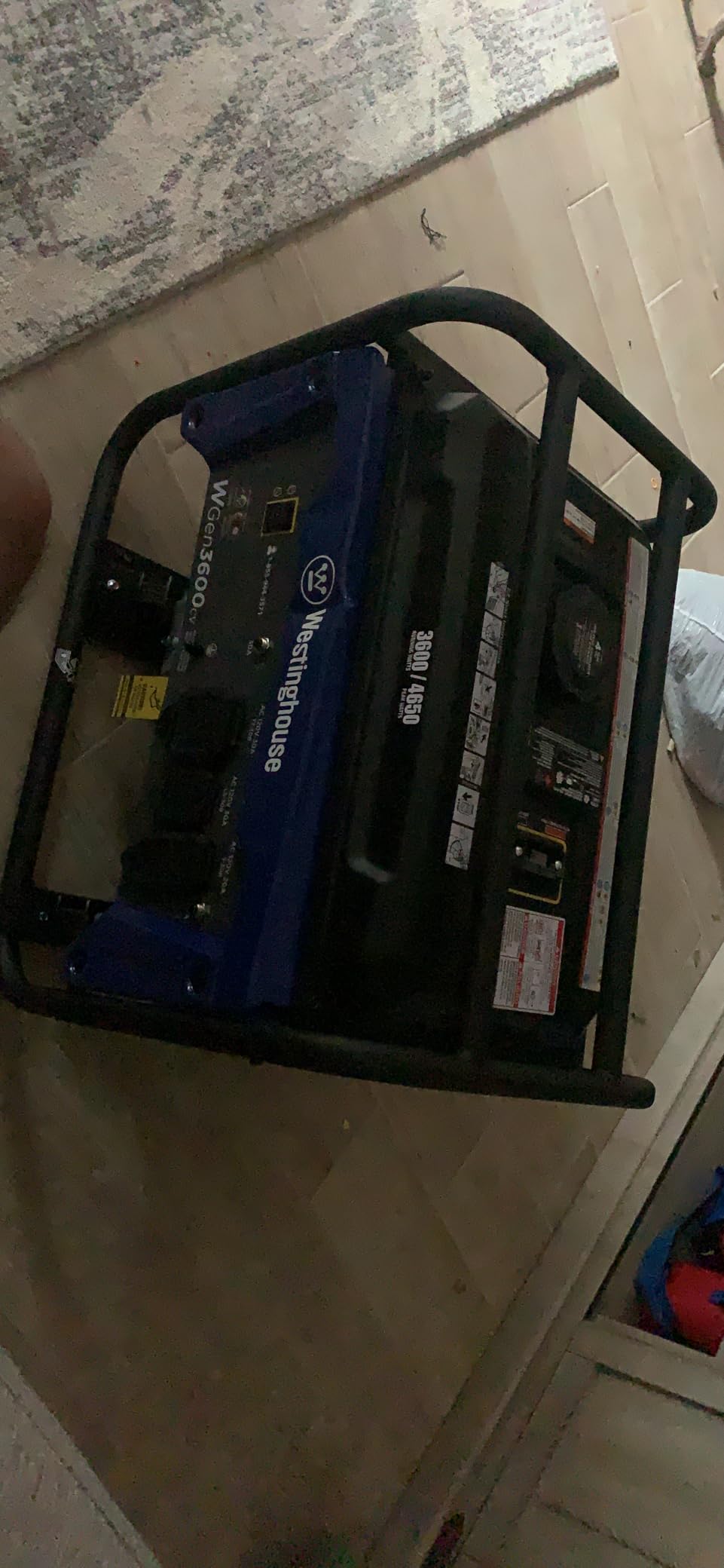 Westinghouse 4650 Peak Watt Portable Generator, RV Ready 30A Outlet, Gas Powered, CO Sensor customer photo 1