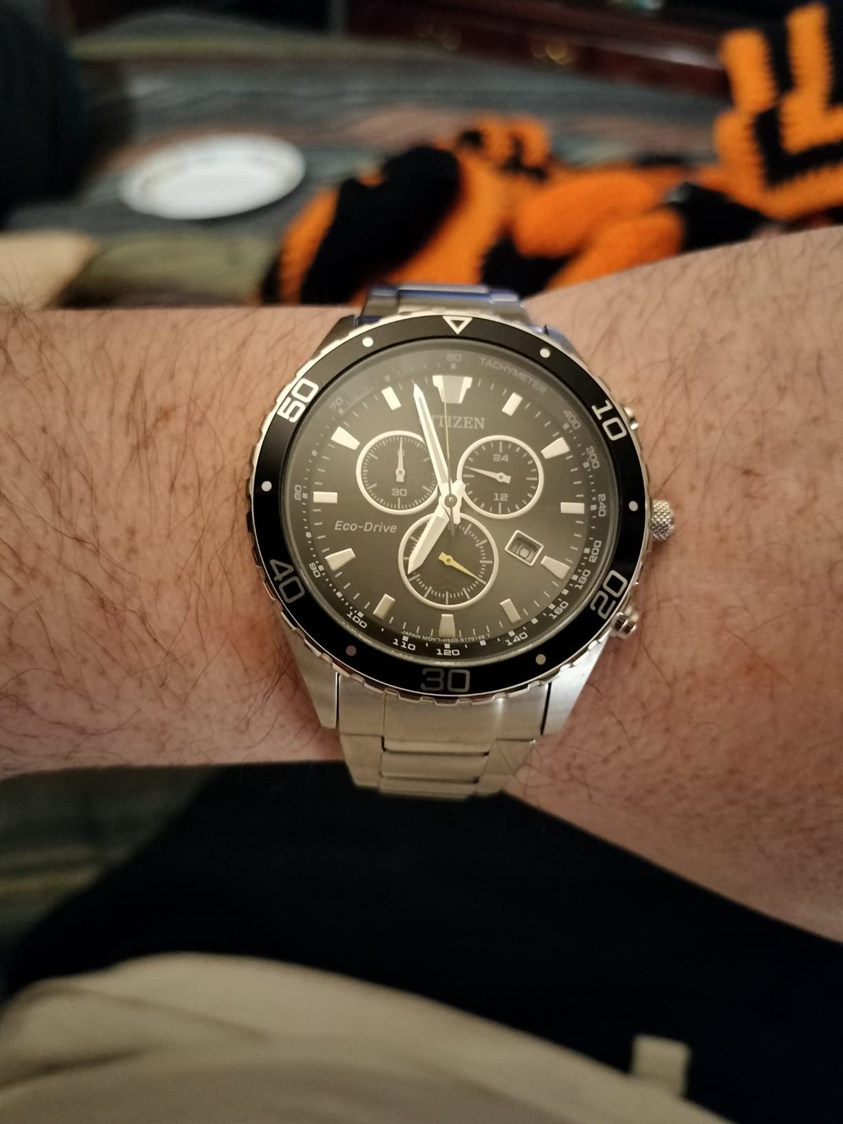 Men's Eco-Drive Weekender Sport Casual Chronograph Watch customer photo 2