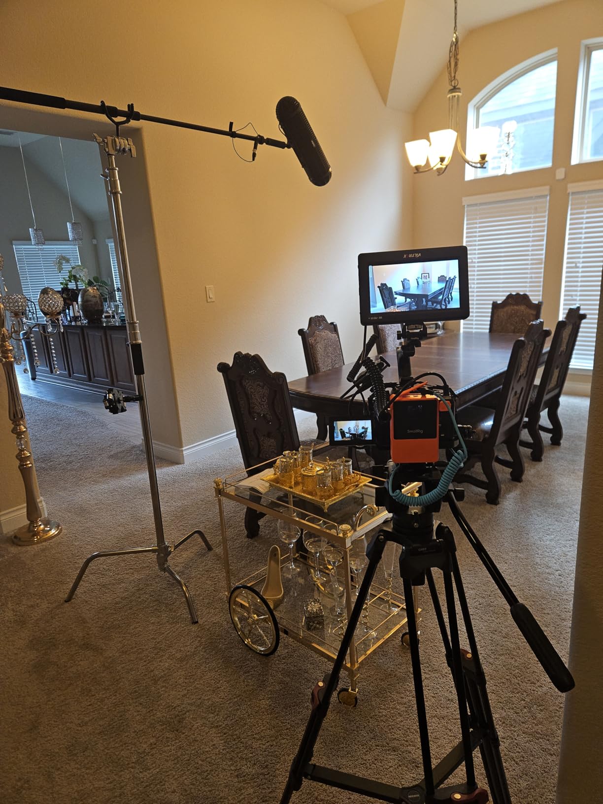 Heavy Duty C Stand 10.8ft/330cm with Boom Arm Sandbag Grips | 100% Stainless Steel Photography Light Stand Studio Monolight, Softbox, Reflector (Max Loading 44 Pounds) customer photo 1