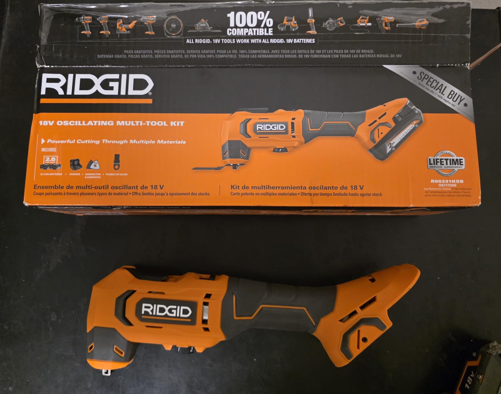 RIDGID 18V Brushless Cordless Oscillating Multi-Tool (Tool Only) customer photo 1