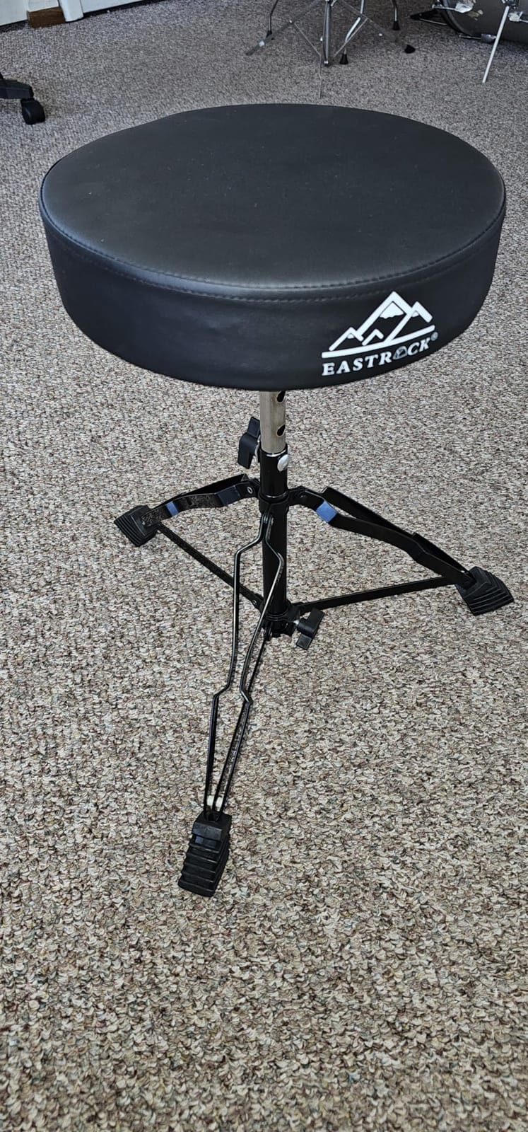EASTROCK Drum Throne, Padded Drum Seat Drumming Stools with Anti-Slip Feet for Adults and Kids Drummers (Dark Black) customer photo 1
