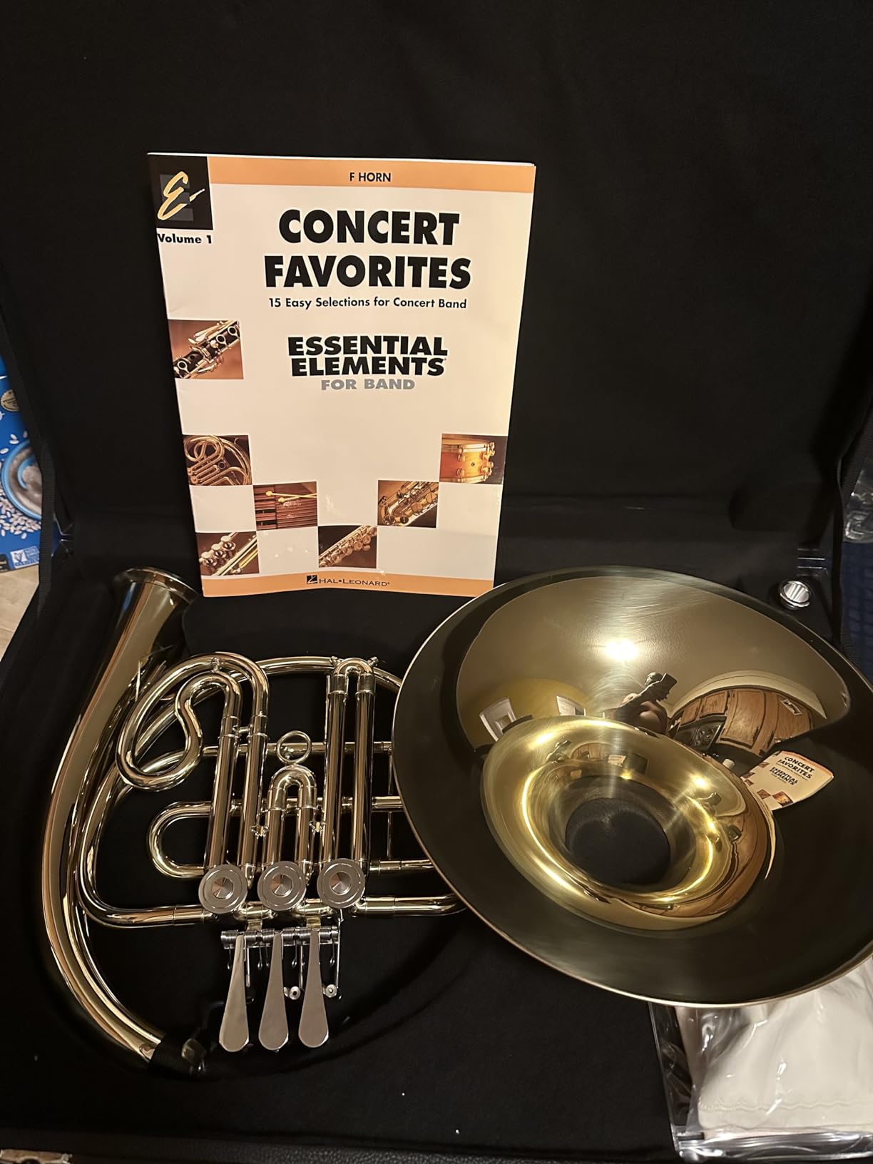 French Horn Bb 4 Key Single Row Gold Brass Student Horn w Hard Case | Premium Brass;Smooth Piston;Accurate Intonation customer photo 1