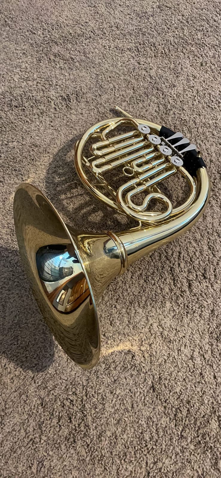 French Horn Bb 4 Key Single Row Gold Brass Student Horn w Hard Case | Premium Brass;Smooth Piston;Accurate Intonation customer photo 2