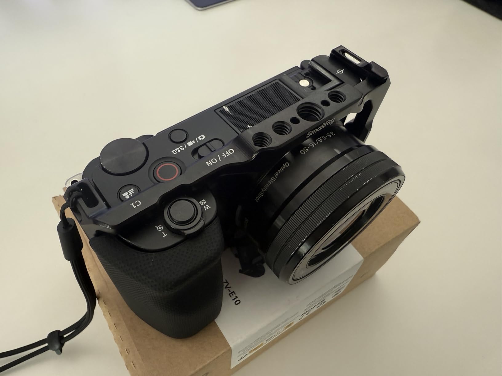 SMALLRIG ZV-E10 Cage with Silicone Handle and Built-in Threaded Holes | Built in Cold Shoe and Quick Release Plate for Sony ZV-E10, with 1/4''-20 and 3/8''-16 Threaded Holes customer photo 1