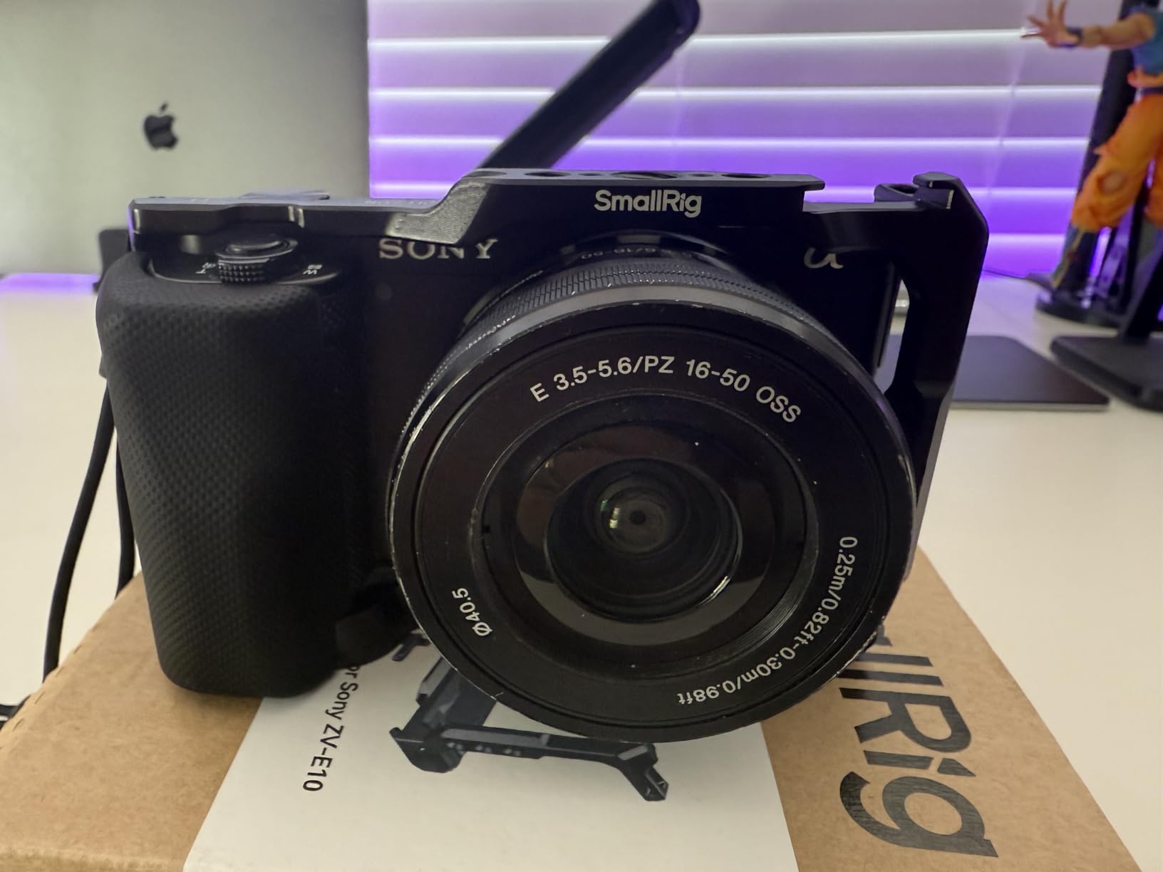SMALLRIG ZV-E10 Cage with Silicone Handle and Built-in Threaded Holes | Built in Cold Shoe and Quick Release Plate for Sony ZV-E10, with 1/4''-20 and 3/8''-16 Threaded Holes customer photo 2