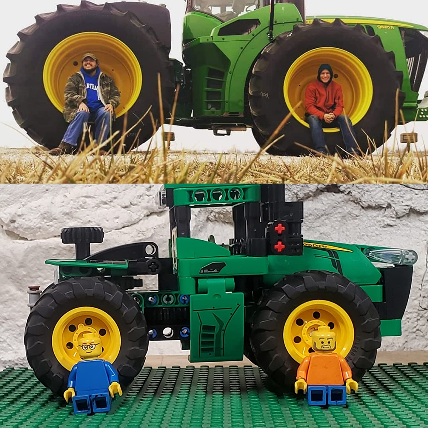 LEGO Technic John Deere 9620R 4WD Tractor Toy 42136 Building Toy - Collectible Model with Trailer, Featuring Realistic Details, Construction Farm Toy for Kids Ages 8+ customer photo 2
