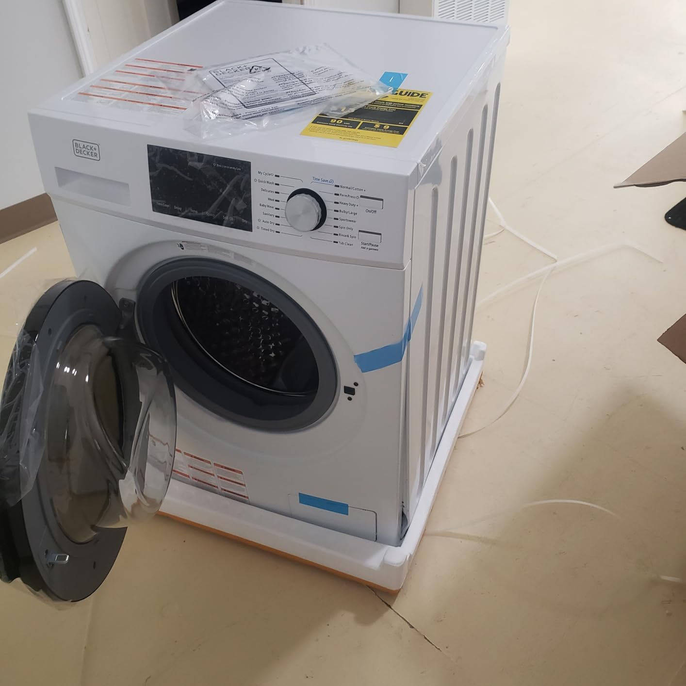 BLACK+DECKER Washer and Dryer Combo, 2.7 Cu. Ft. Capacity, BCW27MW, White customer photo 2