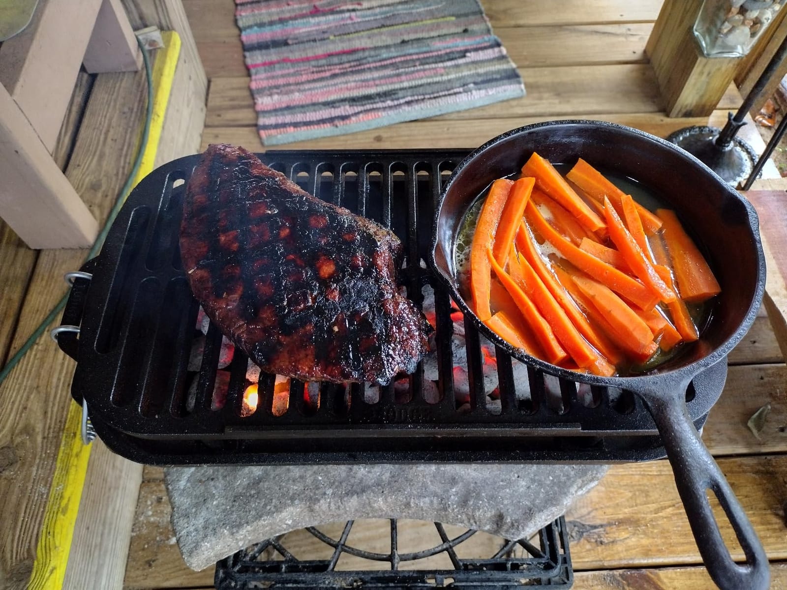 Lodge Sportsman's Pro Cast Iron Grill, 9 x 16.75 Inches | Portable Charcoal Grill with Removable Grate & Dual Air Vents for Heavy-Duty Outdoor Cooking & Camping customer photo 1