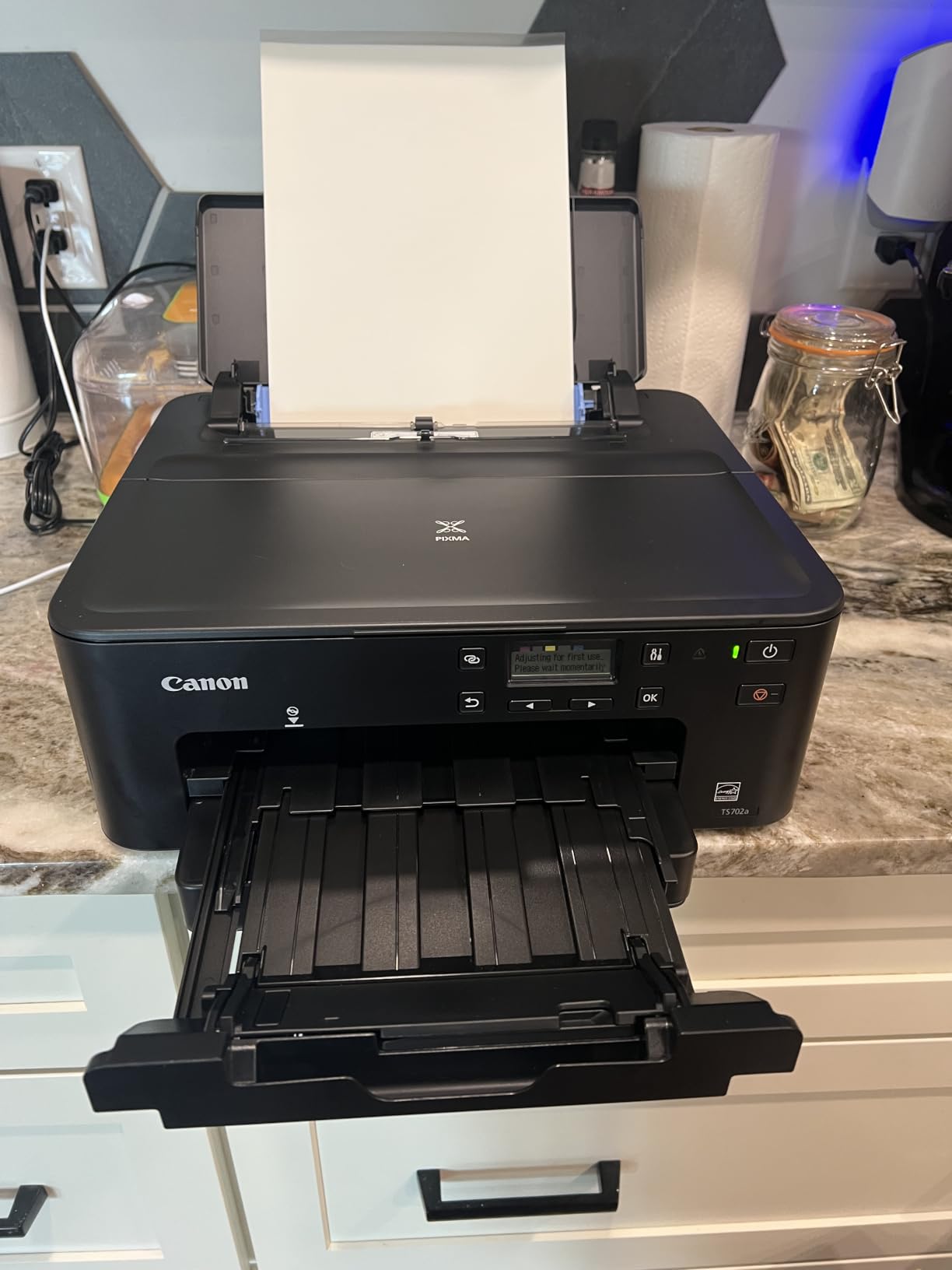 PIXMA TS702a Wireless Single-Function Printer, Print Only, No Scan/Copy | Mobile Printing with AirPrint, and Mopria, Black customer photo 1