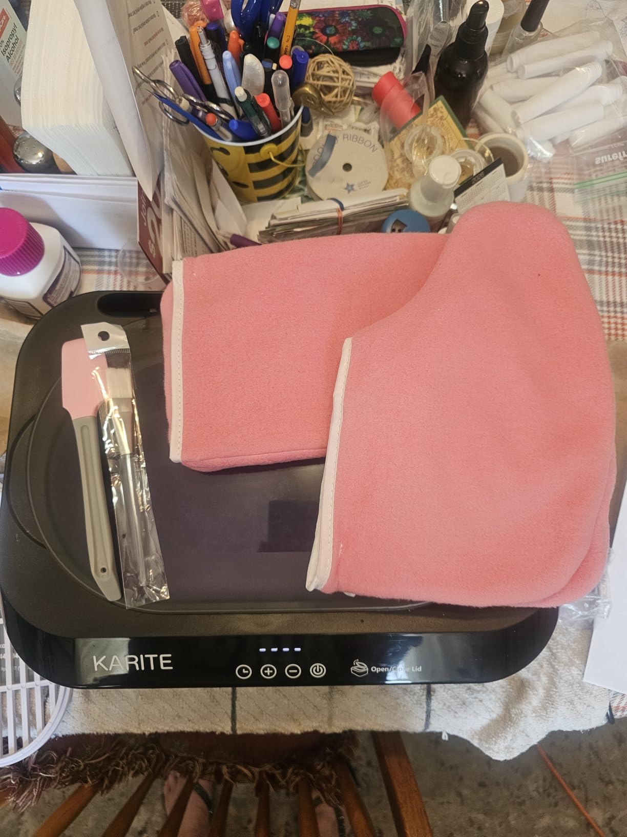 KARITE Paraffin Wax Machine for Hands and Feet with Auto Open Lid, Paraffin Bath, 20Min Fast Wax Meltdown, Precision Temperature Control, 4500ml Paraffin Warmer with 8Pack Refills customer photo 2