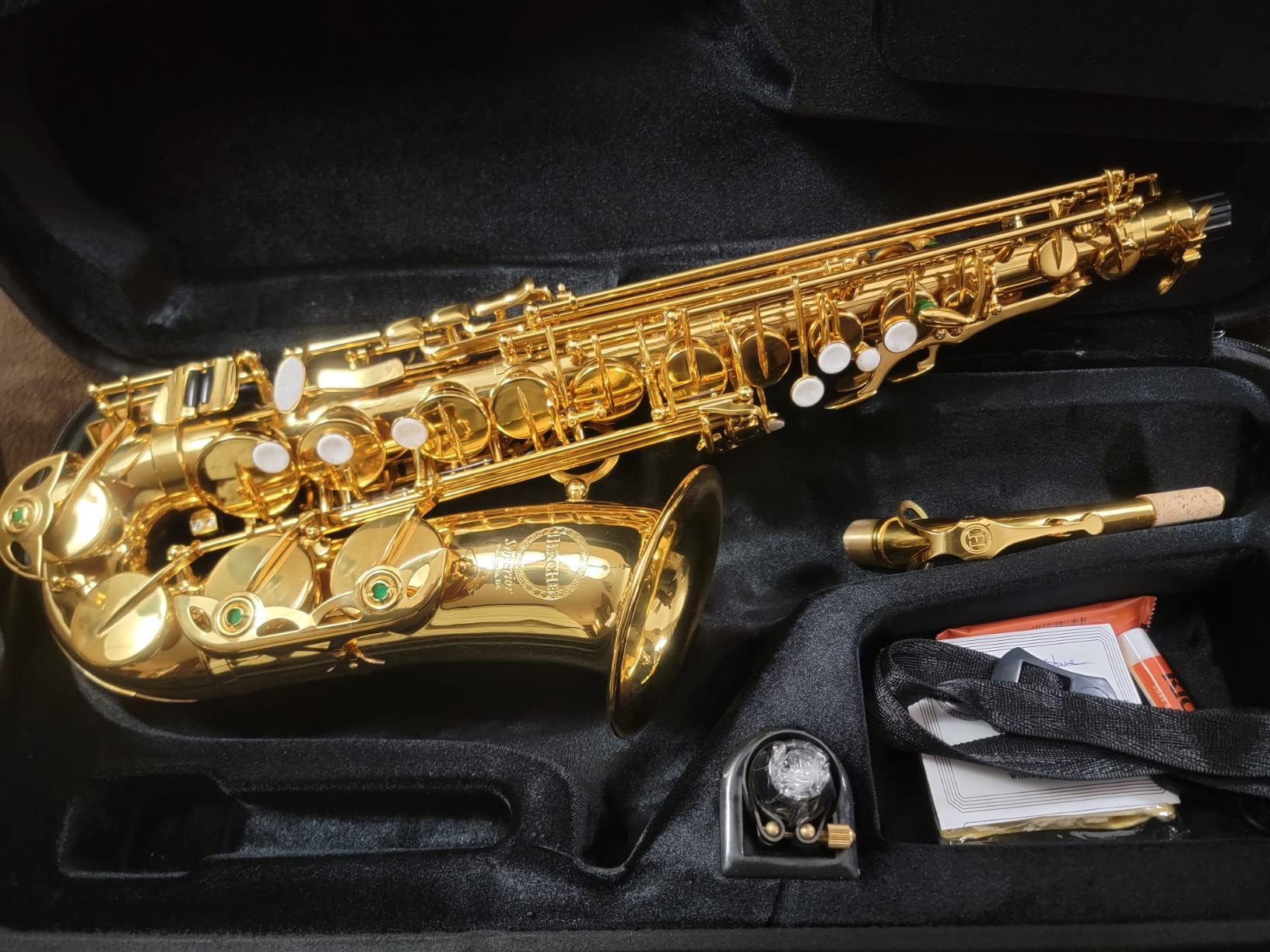 Herche Superior Alto Saxophone X3 | Professional Instruments for All Levels, High F# Key, Educator Approved, Service Plan customer photo 1