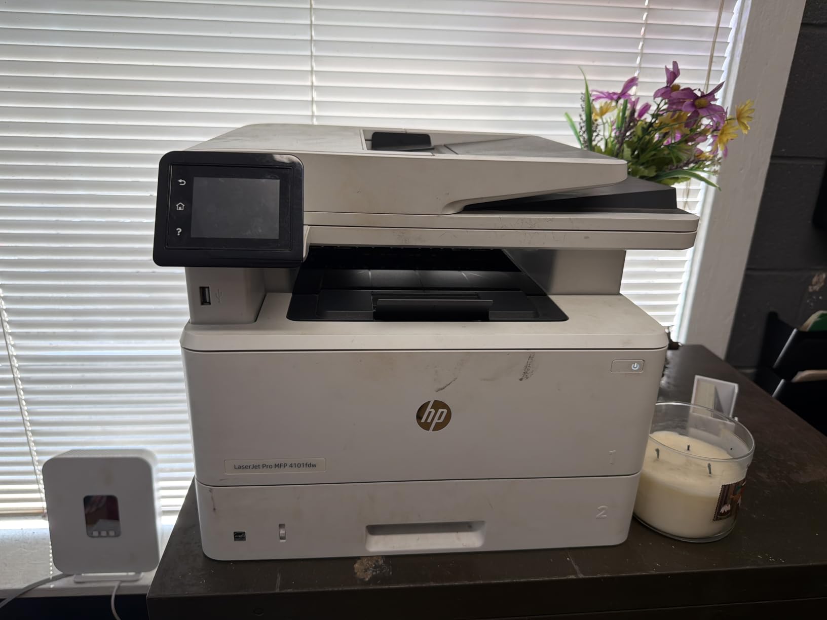 Laserjet Pro MFP 4101fdw Wireless Black & White All-in-One Laser Printer, Scanner, Copier, Fax, Best-for-Office (2Z619F) customer photo 1