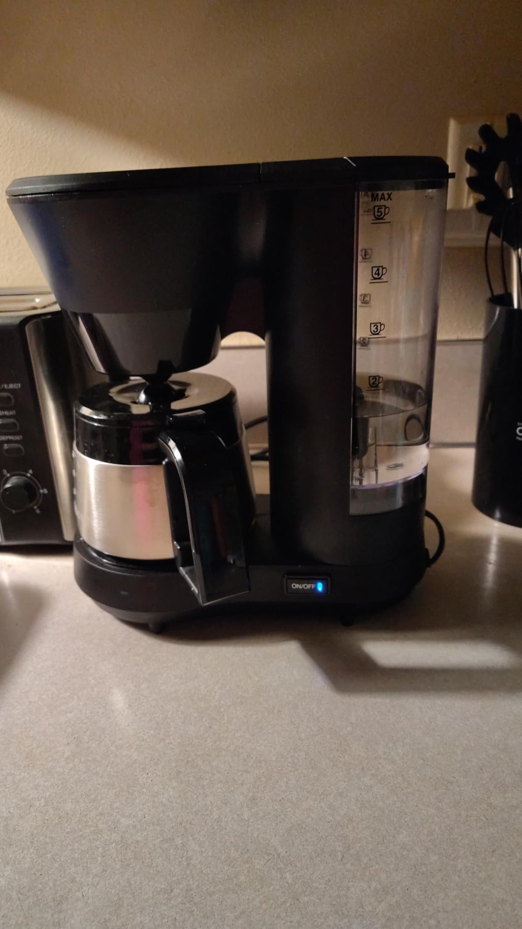 Cuisinart 5-Cup Coffee Maker with Stainless Steel Carafe, Coffee Machine with Removable Water Reservoir, Charcoal Water Filter, 30-Minute Keep Warm, and Brew Pause, DCC-5570NAS, Stainless Steel customer photo 1
