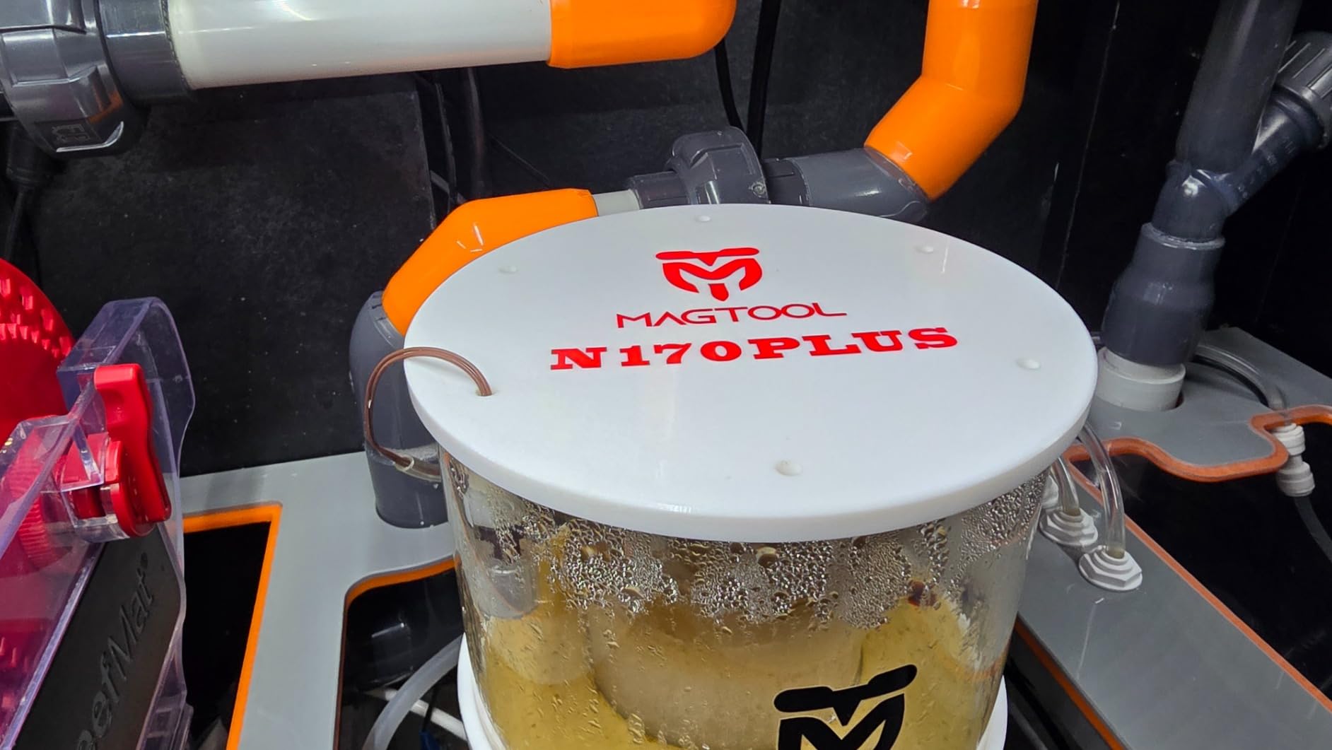 MagTool DC Protein Skimmer with Controllable Pinwheel Pump (N170 Plus) - anti-overflow design, powerful DC pinwheel pump, ideal for 135-185 Gal reef tanks customer photo 1
