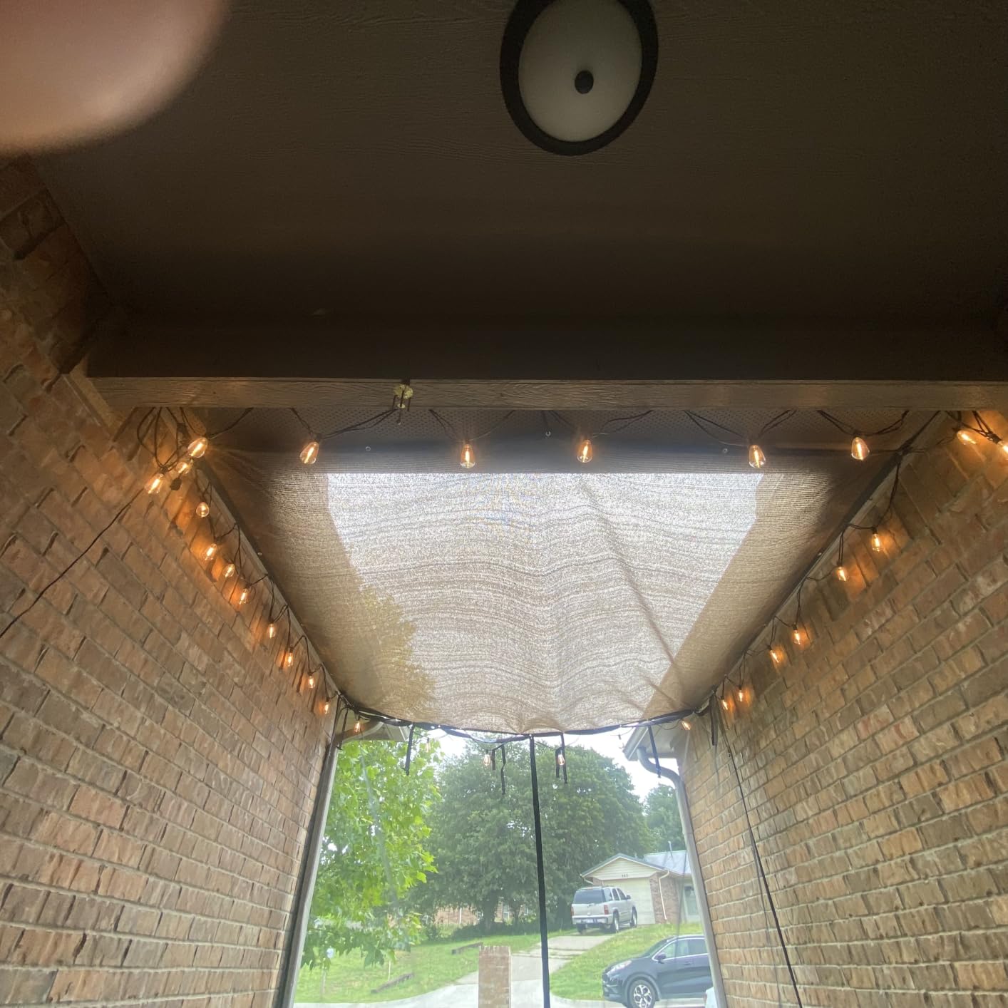 Shade&Beyond 90% Sun Shade Cloth with Grommets, 8' X 12' Pergola Shade Cover Canopy, Mesh Tarp Sun Screens for Patio, Outdoor, Garden, Backyard, Mocha customer photo 2