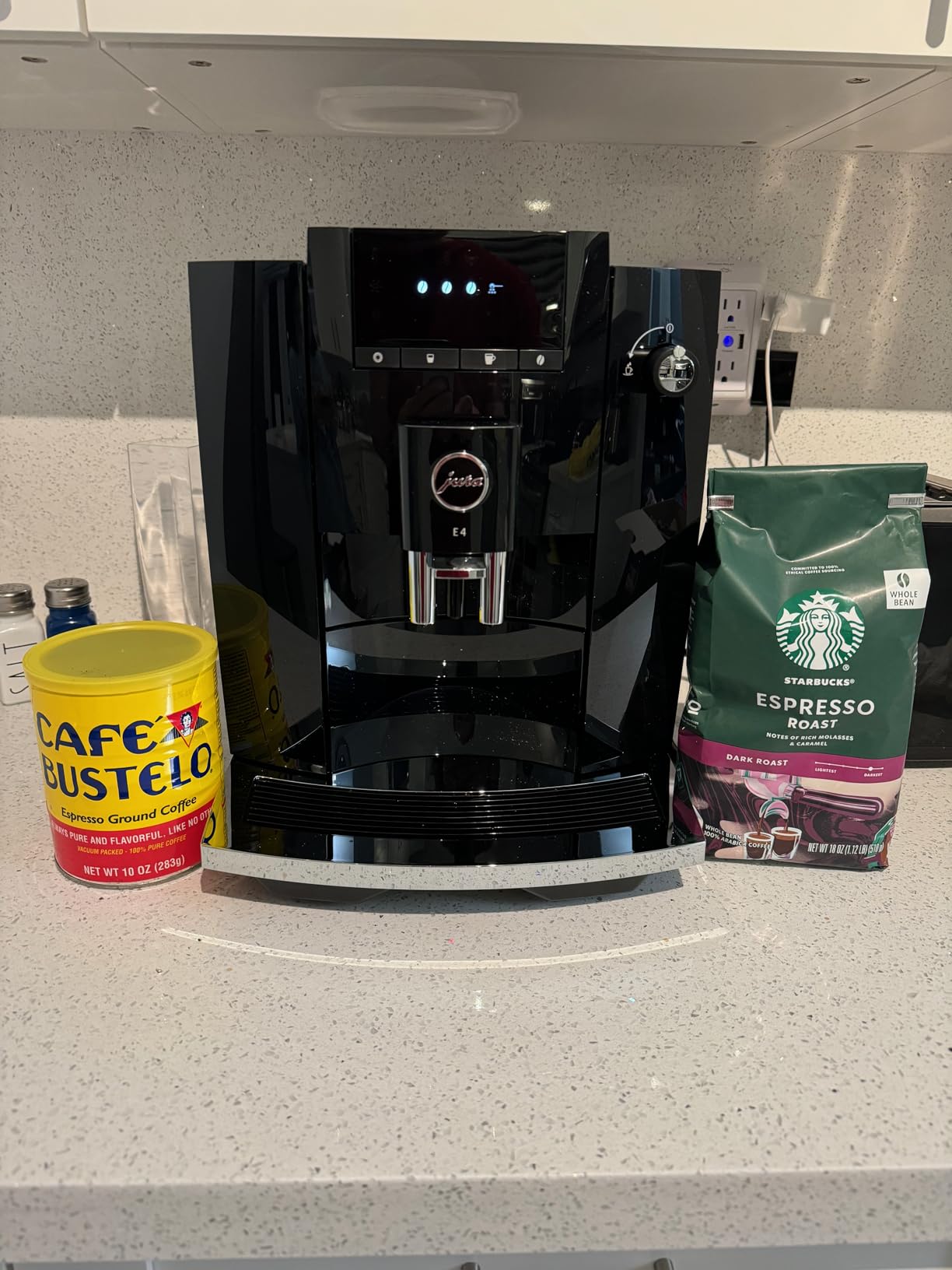 Jura E4 Piano Black Automatic Coffee Machine customer photo 1