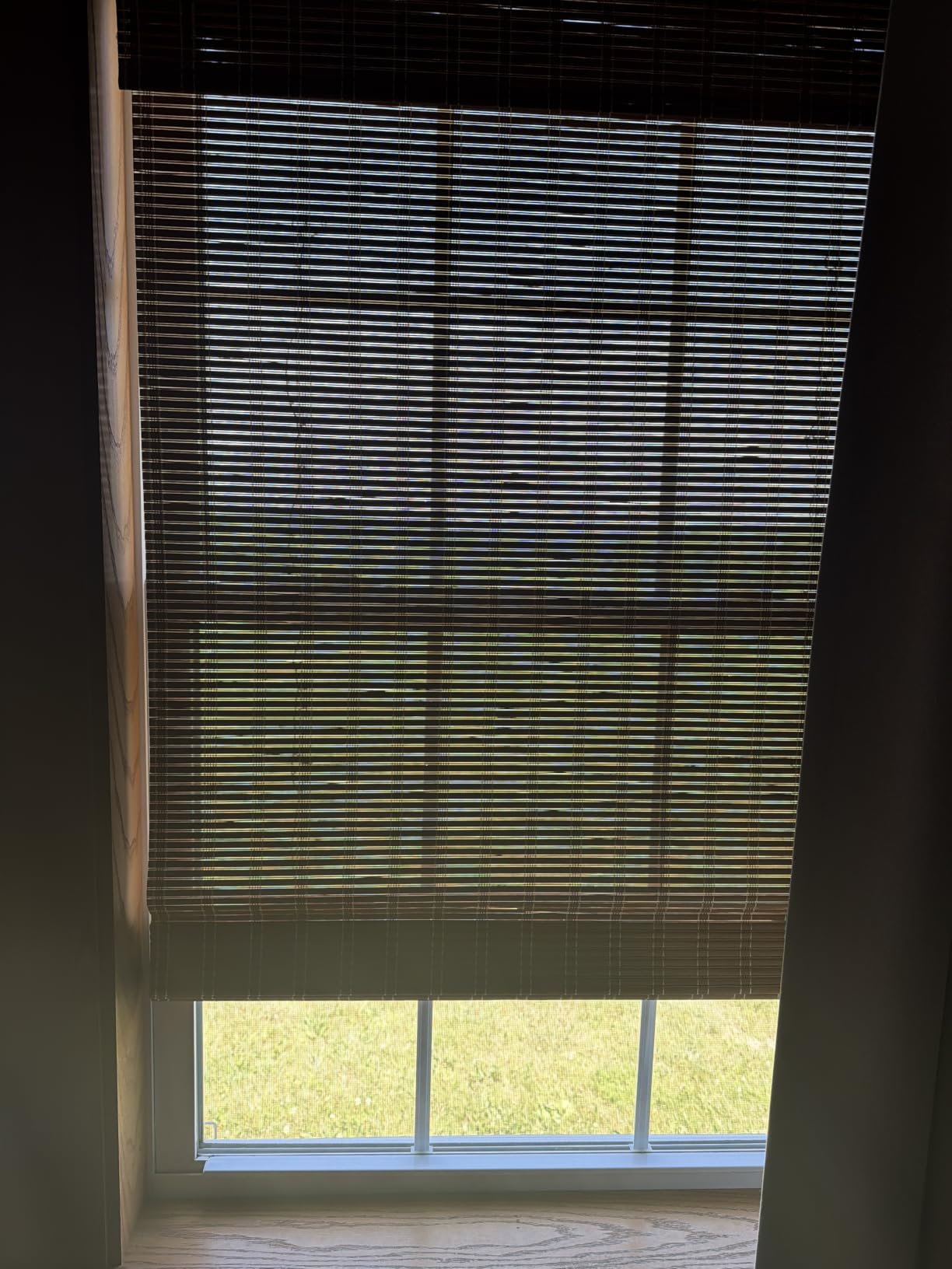 LazBlinds No Drill Cordless Bamboo Roman Shades, 34