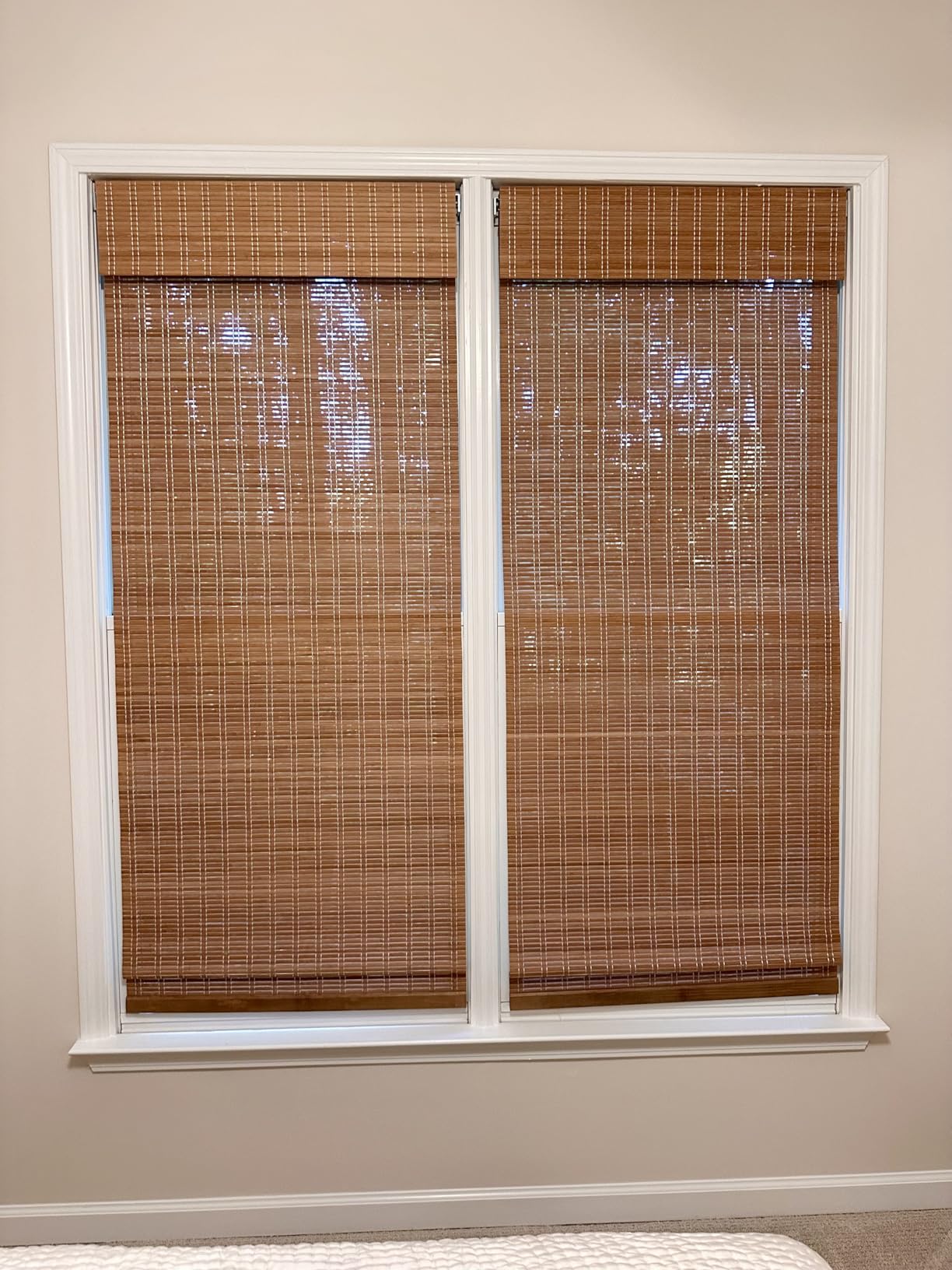 LazBlinds No Drill Cordless Bamboo Roman Shades, 34