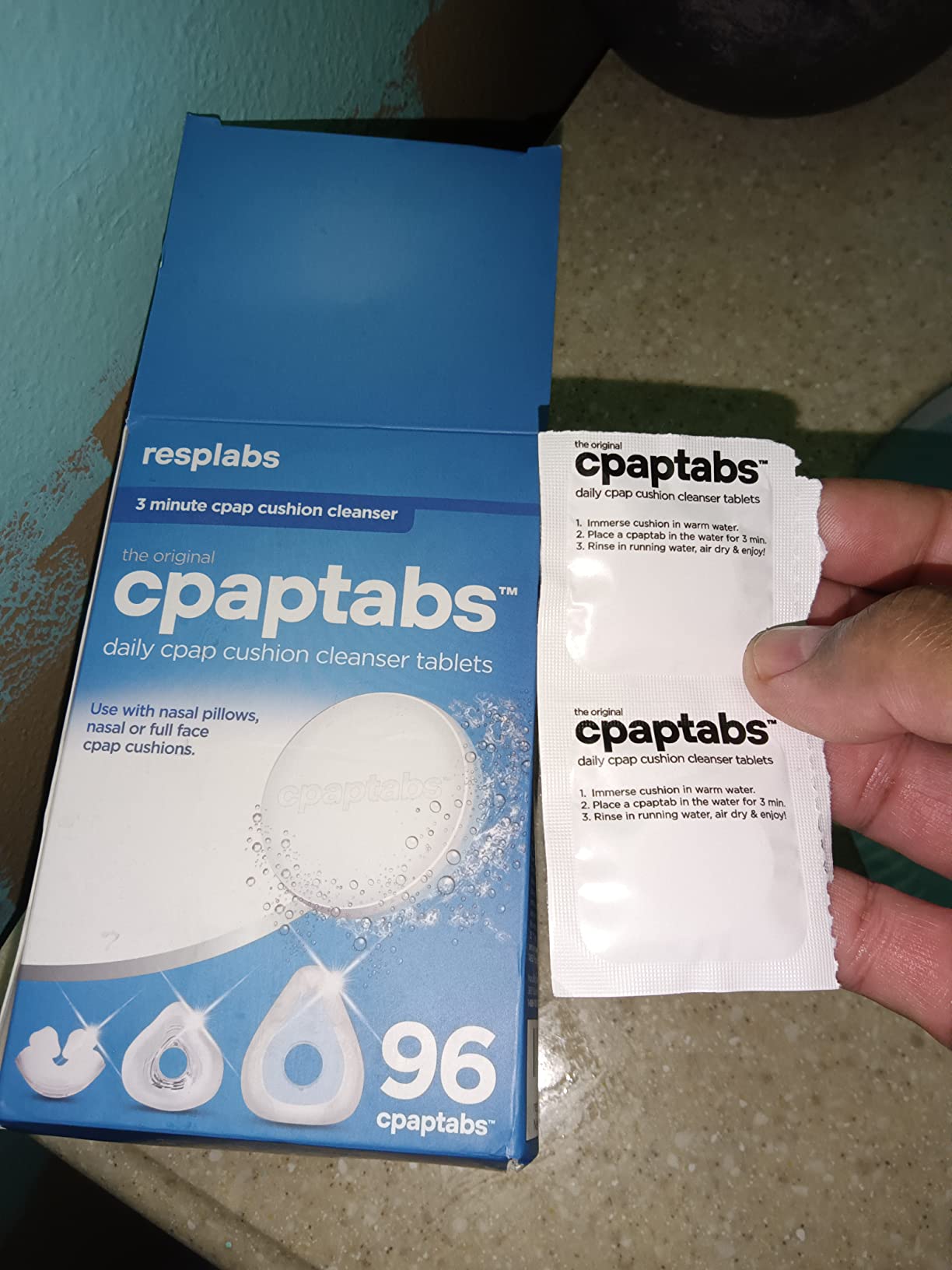 resplabs CPAP Cleaning Tablets, 96 Pack - Effervescent Cleaner for CPAP Masks, Tubing, and Humidifiers - 3 Month Supply customer photo 1