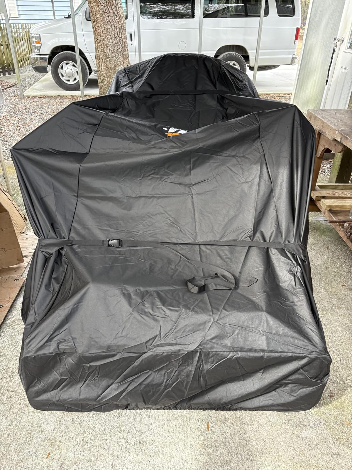 Zero Turn Mower Cover - Zero-Turn Lawn Mower Covers Waterproof & Heavy Duty, 600D Outdoor Universal Fit Mower Cover with Storage Bag for Greenworks, EGO, Craftsman, Husqvarna, Honda and More customer photo 1