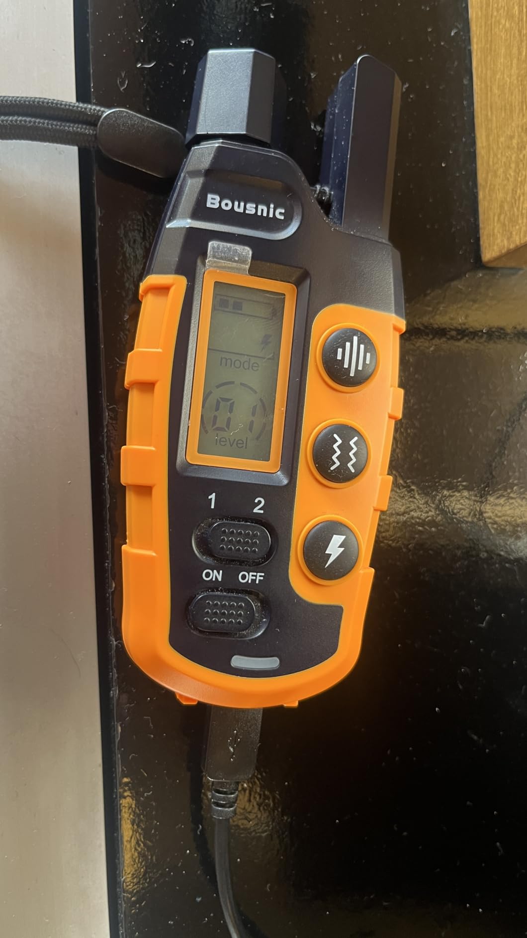 Bousnic Dog Shock Collar - 3300Ft Dog Training Collar with Remote for 5-120lbs Small Medium Large Dogs Rechargeable Waterproof e Collar with Beep (1-8), Vibration(1-16), Safe Shock(1-99) (Orange) customer photo 2