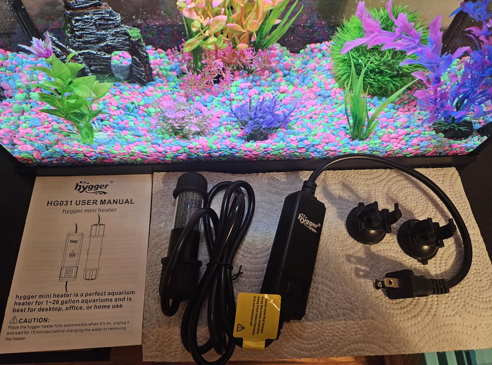 hygger Small Aquarium Betta Heater, Submersible Fish Tank Heater 10W/25W/50W/100W with LED Digital Display, Suitable for Marine Saltwater and Freshwater up to 5/10/16/26 Gallon customer photo 2