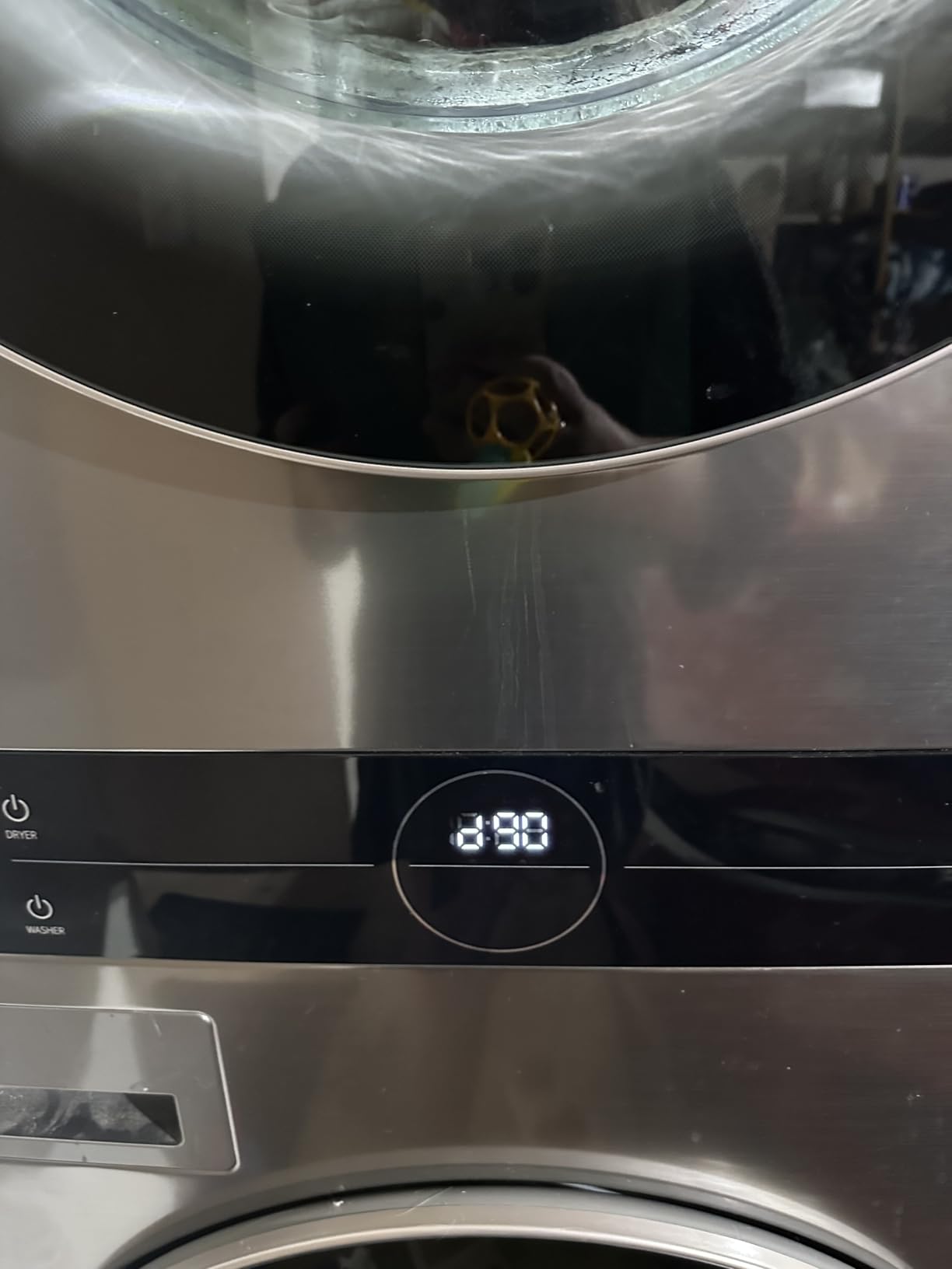 LG WashTower Stacked Smart Laundry Center 4.5 Cu.Ft. Front Load Washer & 7.4 Cu.Ft. Electric Dryer in Graphite Steel WKE100HVA customer photo 1