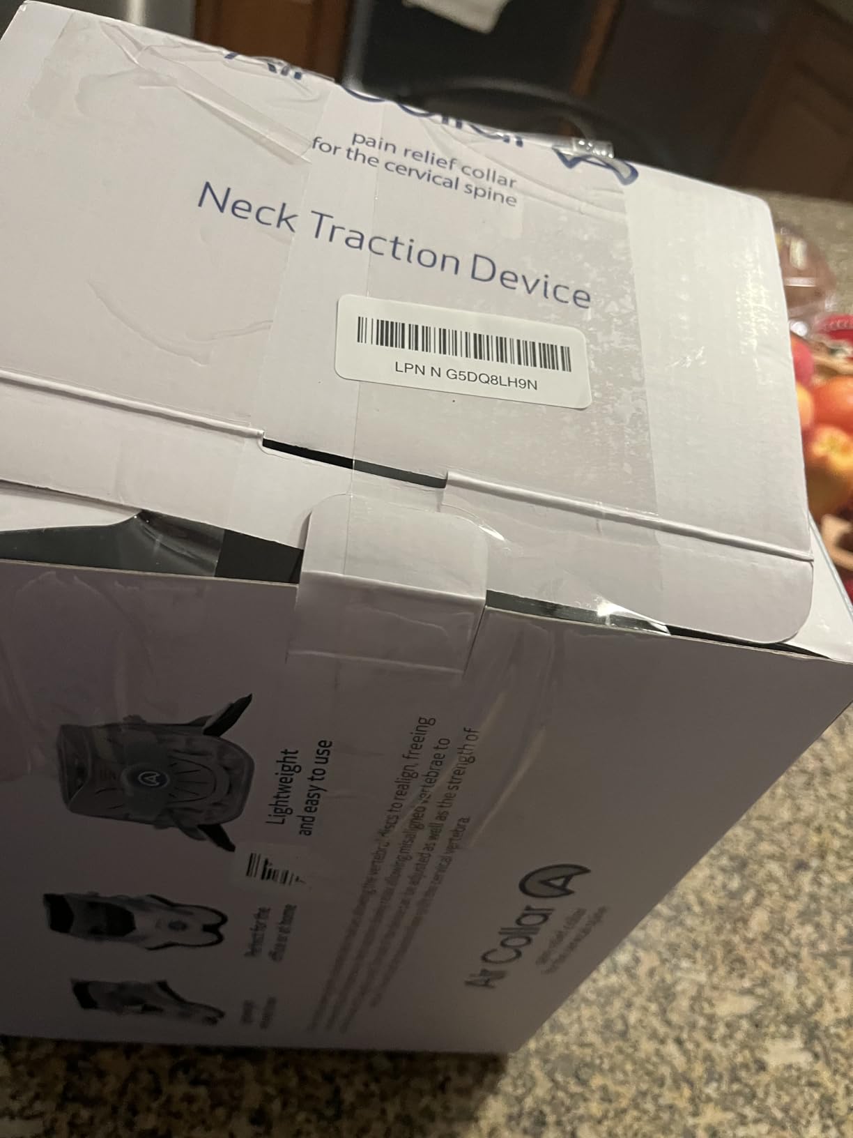 Neck Traction Device by Air Collar - Neck Stretcher - Cervical Traction Device - Neck & Shoulder Pain Relief - Stretcher Collar for Improved Spine Alignment (2nd Gen Electric Pump) - See Size Chart customer photo 2