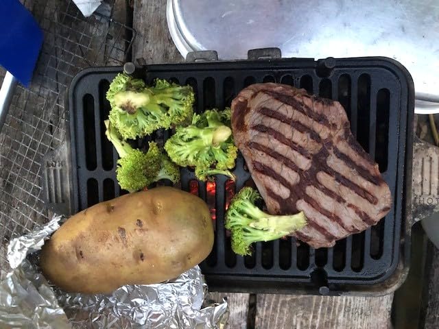 IronMaster Hibachi Grill Outdoor, Small Portable Charcoal Grill, Pre-Seasoned Cast Iron, Japanese Yakitori Camping Grill - 2 Heights, Air Control, Coal Door, Ideal for 2 People customer photo 2
