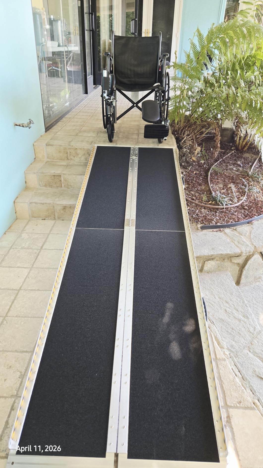 VNN Portable Wheelchair Ramp 6FT, Seamless Non-Slip Aluminum Ramps for Wheelchairs for Home, Handicap Wheelchair Ramps for Home Steps, Aluminum Loading Dock Plates, Doorways customer photo 1