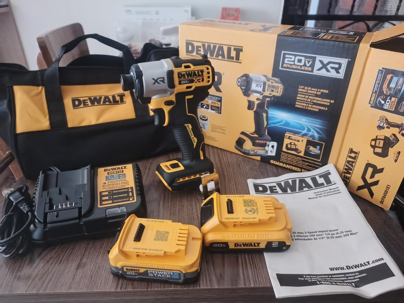 DEWALT 20V MAX Impact Driver, Cordless, 3-Speed, Battery and Charger Included (DCF845D1E1) customer photo 1
