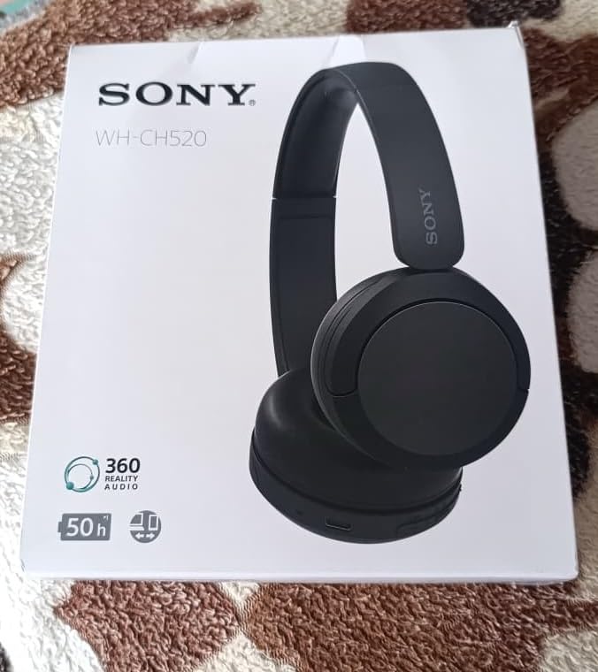WH-CH520 Wireless On-Ear Bluetooth Headphones with Microphone, Black | Comfortable Lightweight Design, Up to 50 Hrs Battery with Quick Charging, Multipoint Connection, Clear Calls, Swivel design customer photo 2