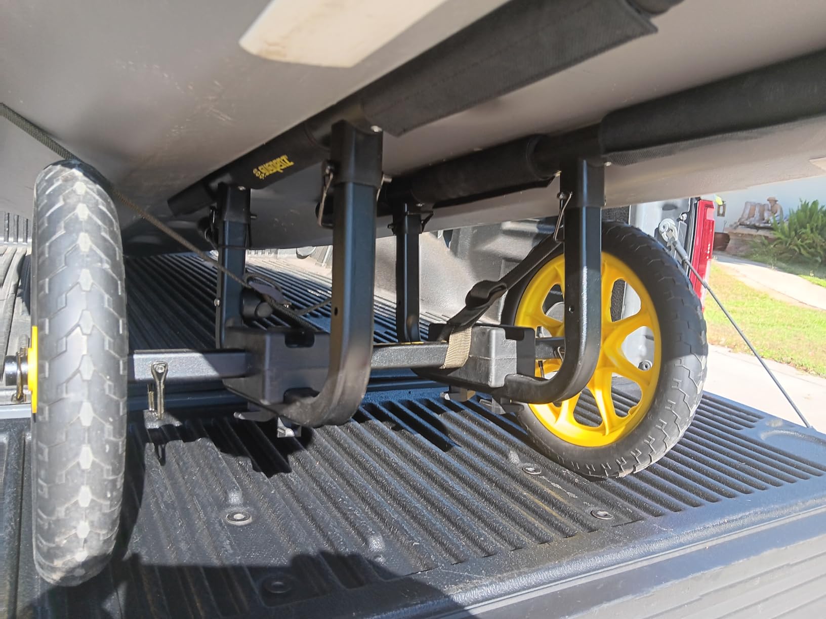 Suspenz Fishing Kayak Cart Trolley | Heavy Duty Canoe Carrier Trailer with Adjustable Bi-Directional Bunker Bars and Airless Wheels | Catch-All Universal Airless Cart (22-9909) customer photo 1