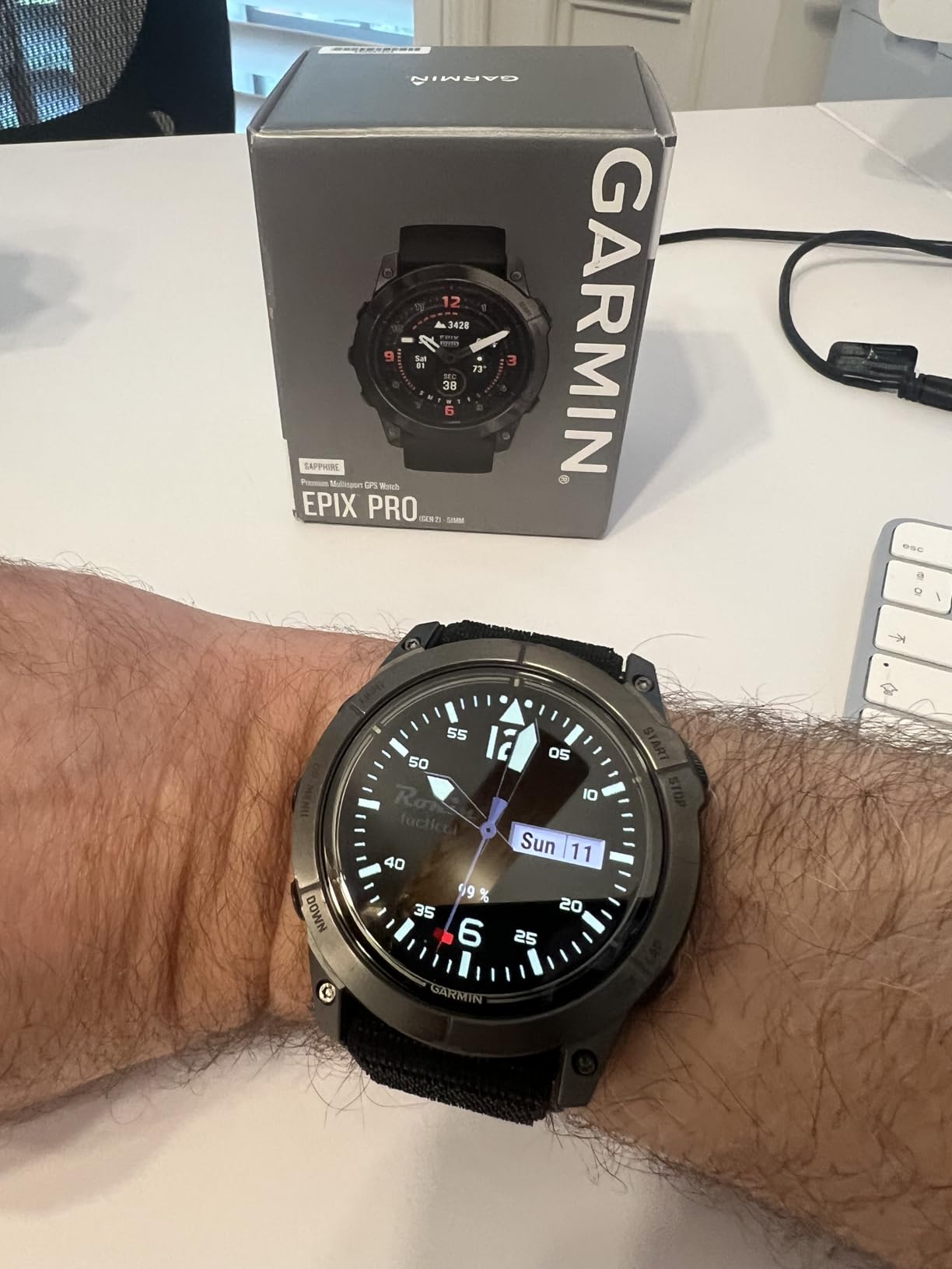 Garmin epix Pro (Gen 2) Sapphire Edition, 51mm, High Performance Smartwatch, Advanced Training Technology, Built-in Flashlight, Black customer photo 2